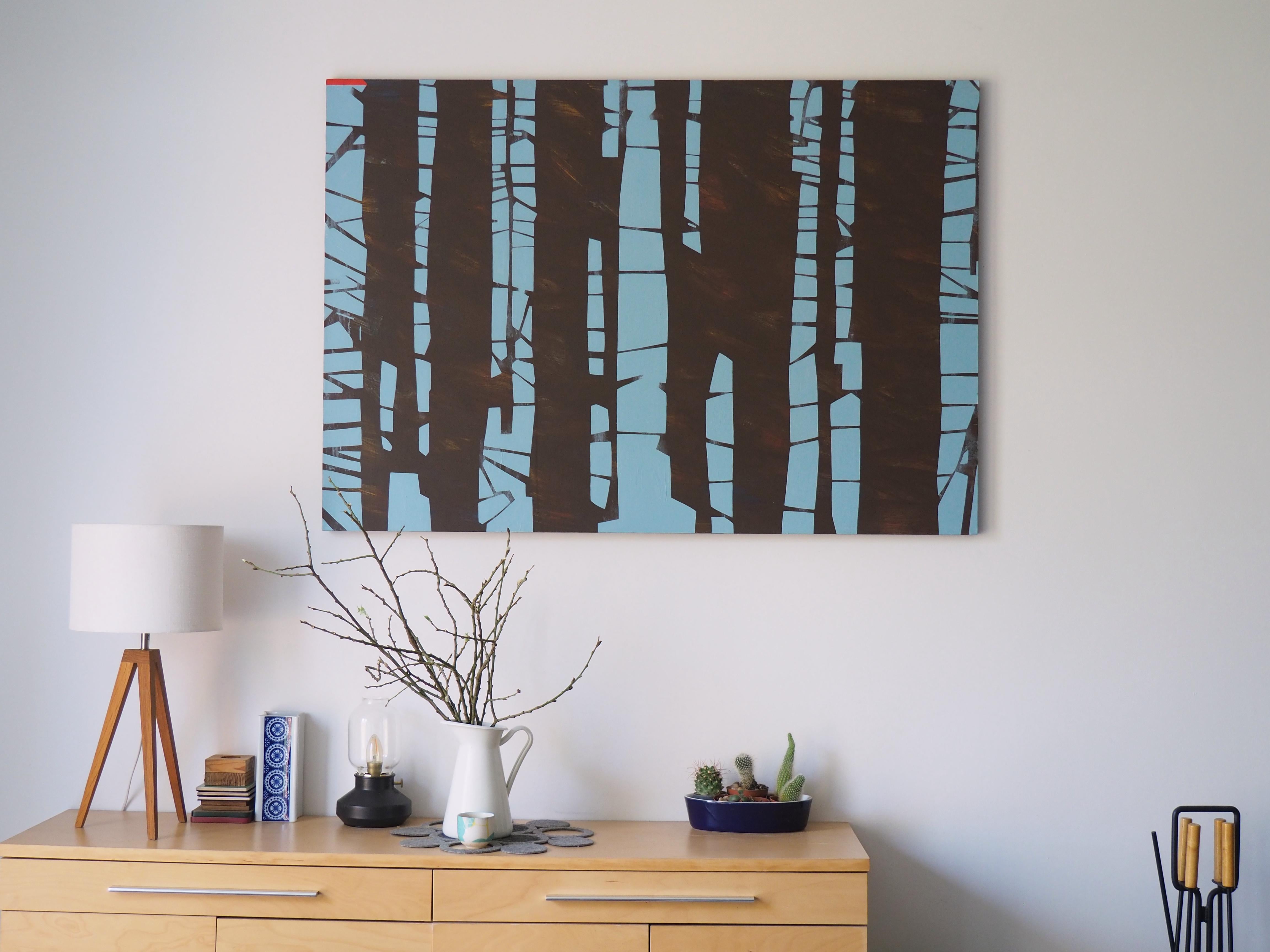 Trees 18 January 11:26,  Contemporary Landscape Painting, Minimalistic, Forest  For Sale 3