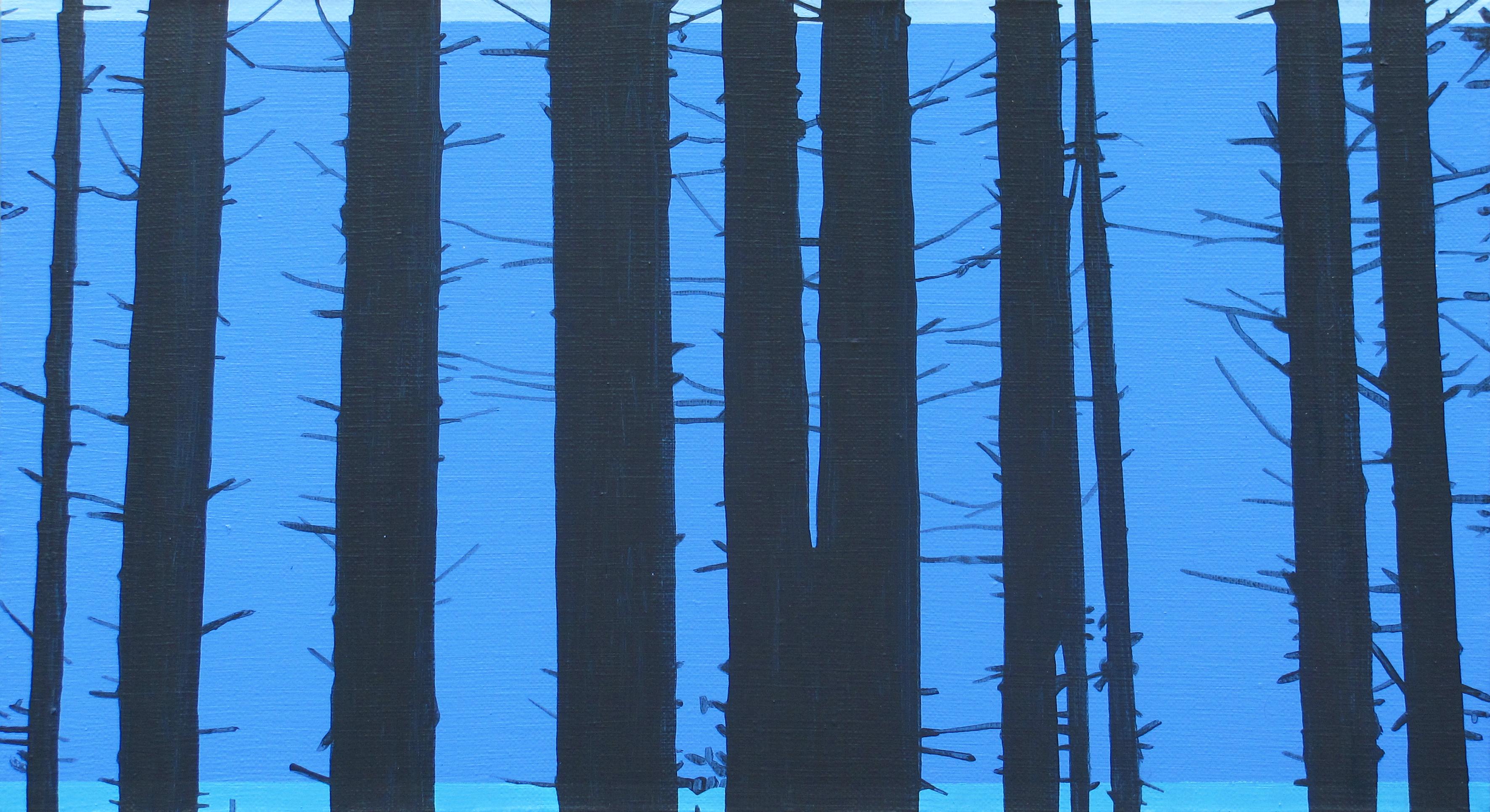 Trees 21 October 14:15, Modern Landscape Painting, Minimalistic, Abstract,Forest