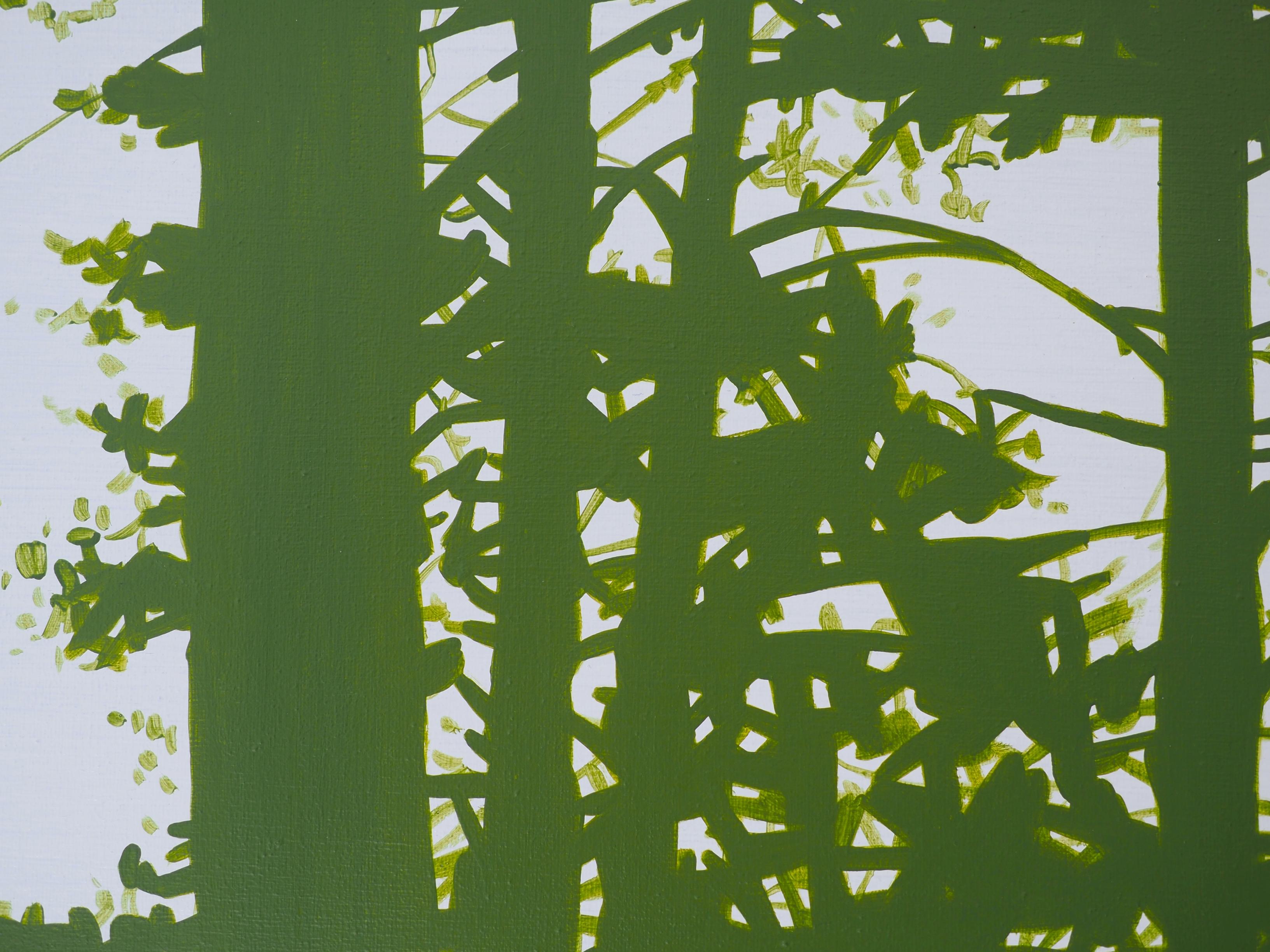 Trees 4 June 11:38 - Modern Nature Painting, Landscape, Forest, Contemplativ For Sale 1