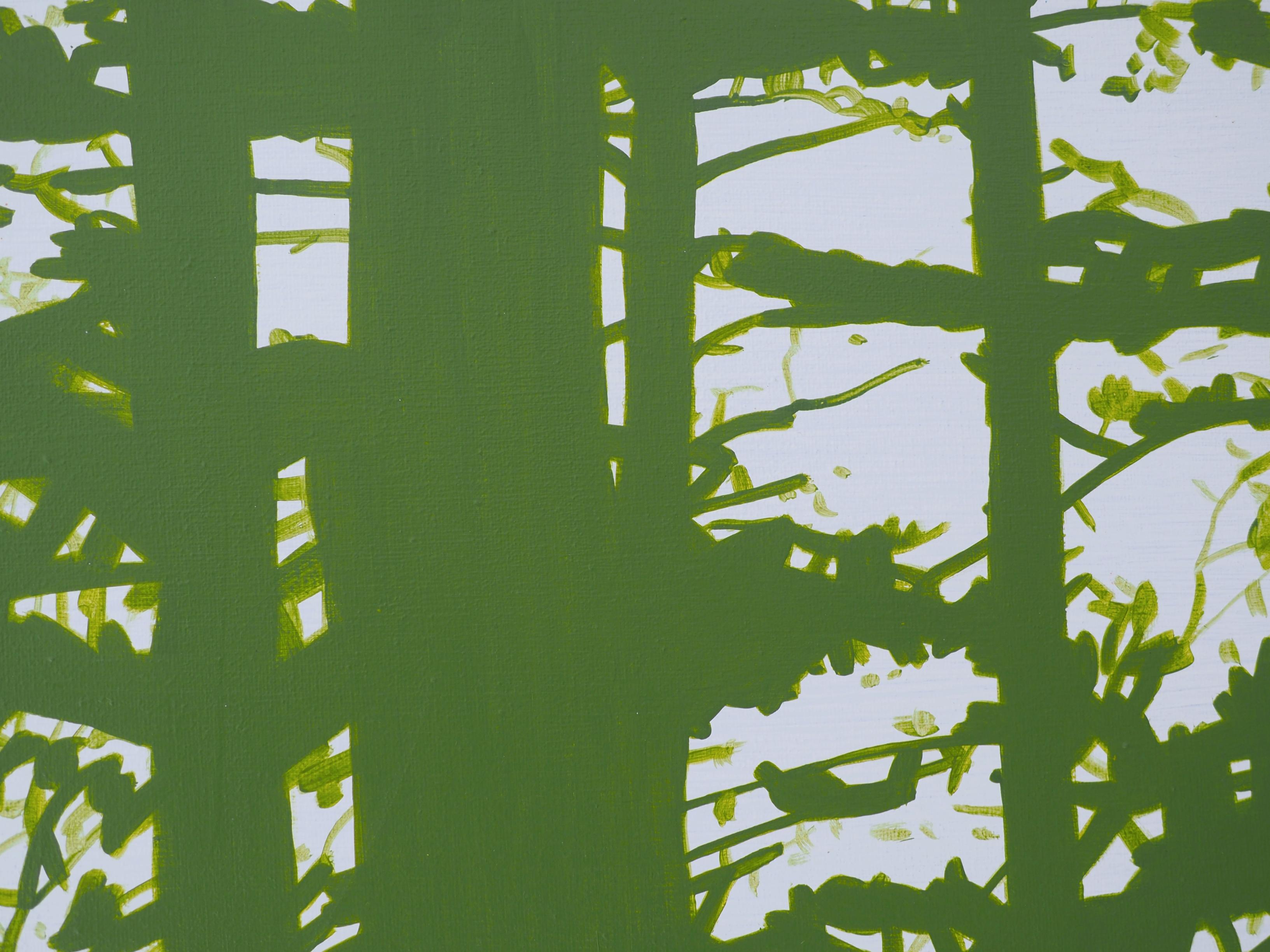 Trees 4 June 11:38 - Modern Nature Painting, Landscape, Forest, Contemplativ For Sale 3
