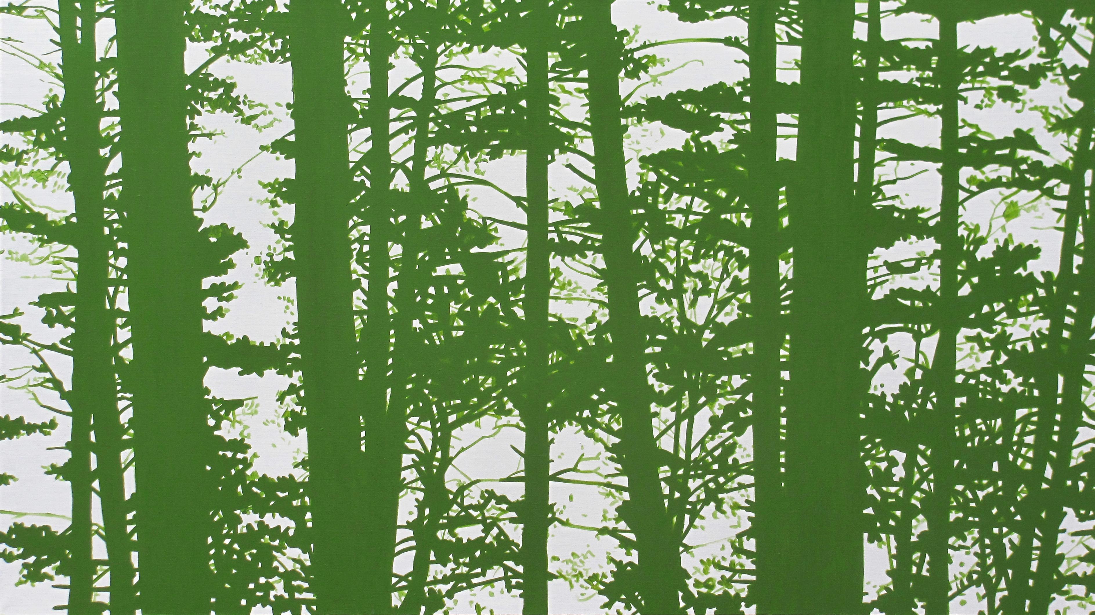 Árboles 4 junio 11:38 - Pintura moderna de la naturaleza, Paisaje, Bosque, Contemplativ