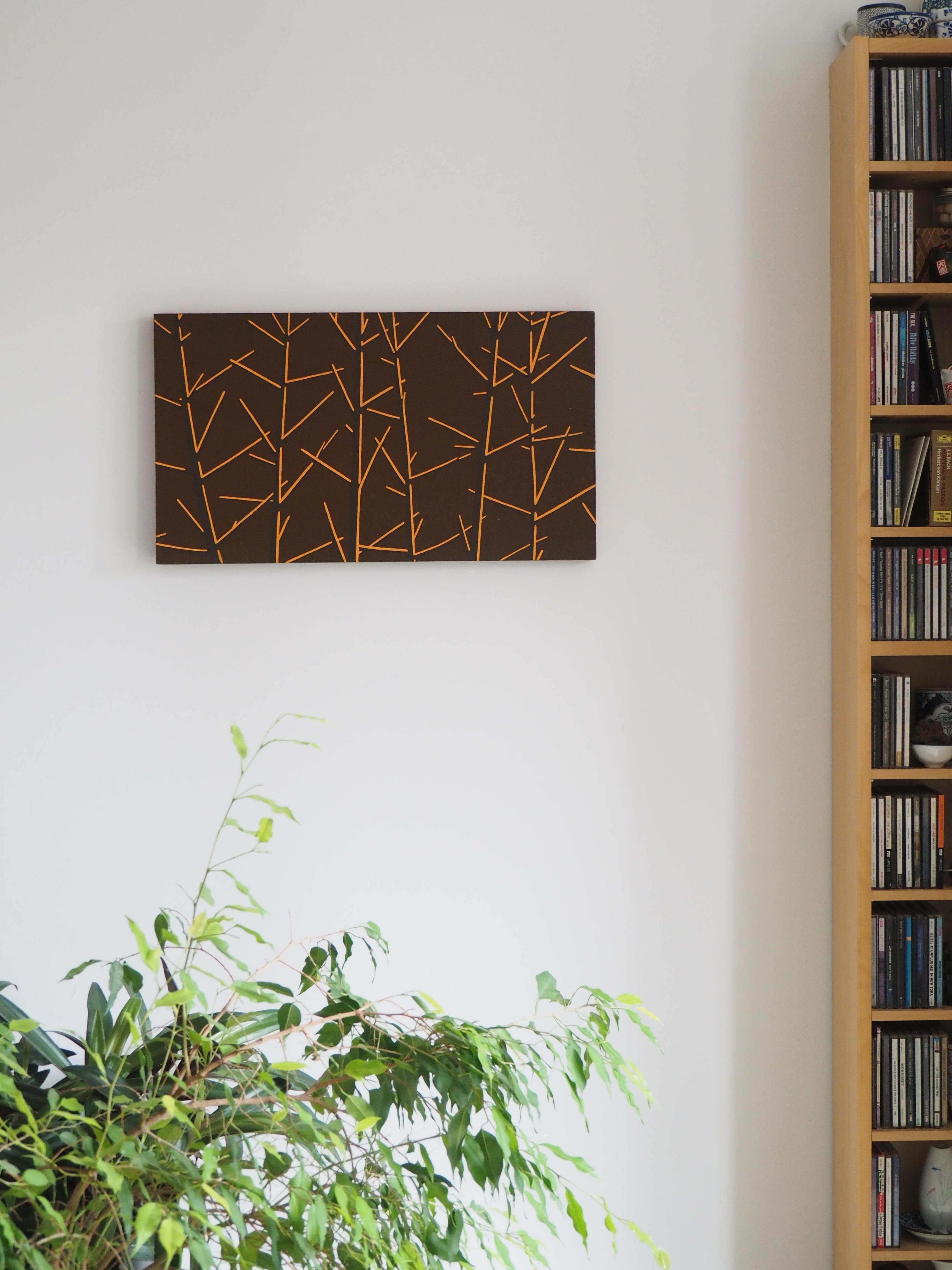 Bäume 5 November 10:52, Zeitgenössische Landschaftsmalerei, Minimalistischer Wald im Angebot 1