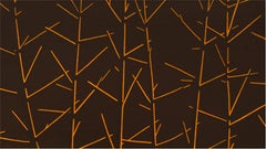 Bäume 5 November 10:52, Zeitgenössische Landschaftsmalerei, Minimalistischer Wald 