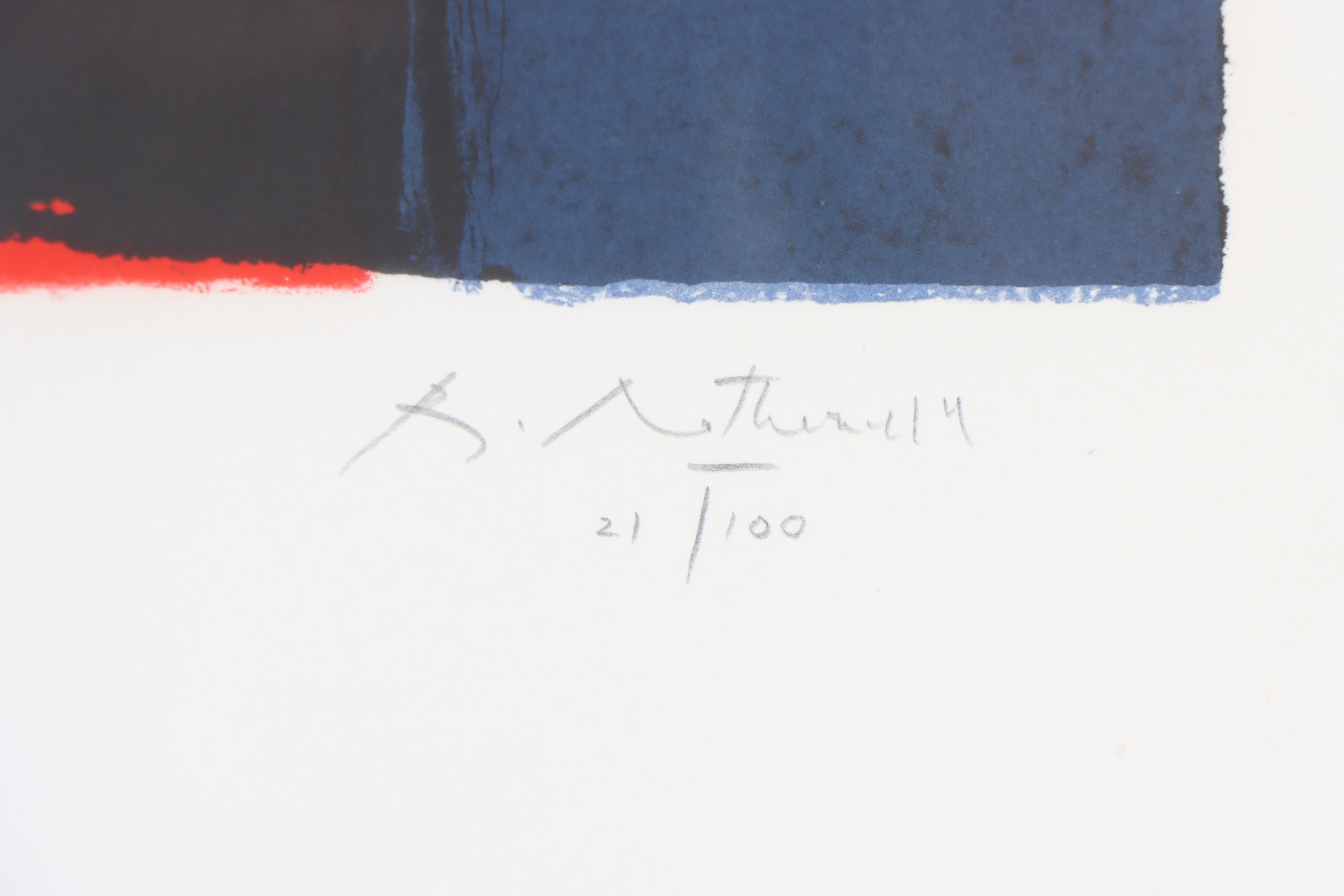 Robert Motherwell '1915-1991' Amer, Litho/Collage In Good Condition For Sale In Sarasota, FL