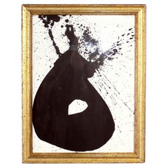 Robert Motherwell Abstract Expressionist Print in 19th Century Gilt Frame
