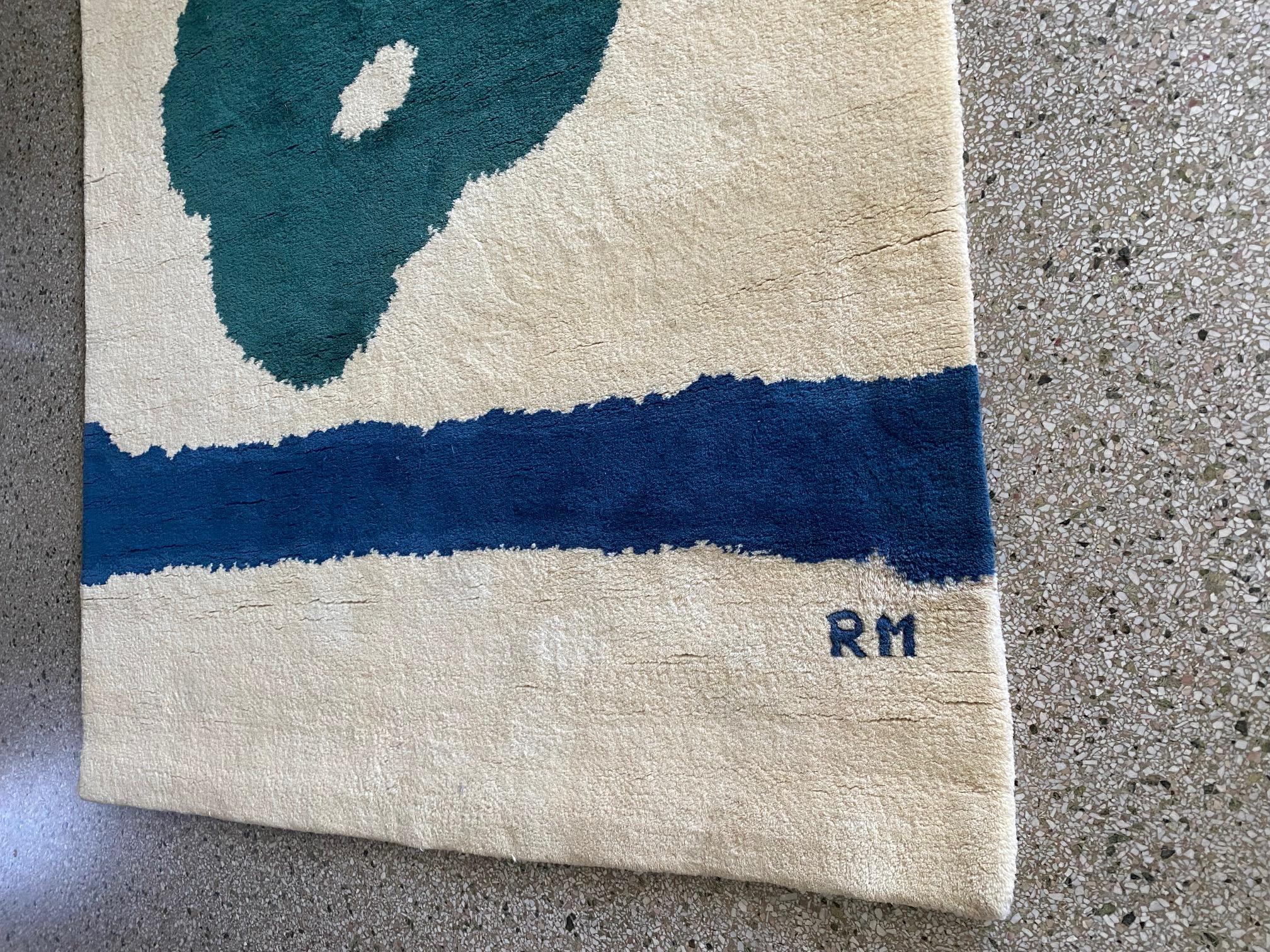 Wandteppich „Blau und Grün“ von Robert Motherwell (Mitte des 20. Jahrhunderts) im Angebot
