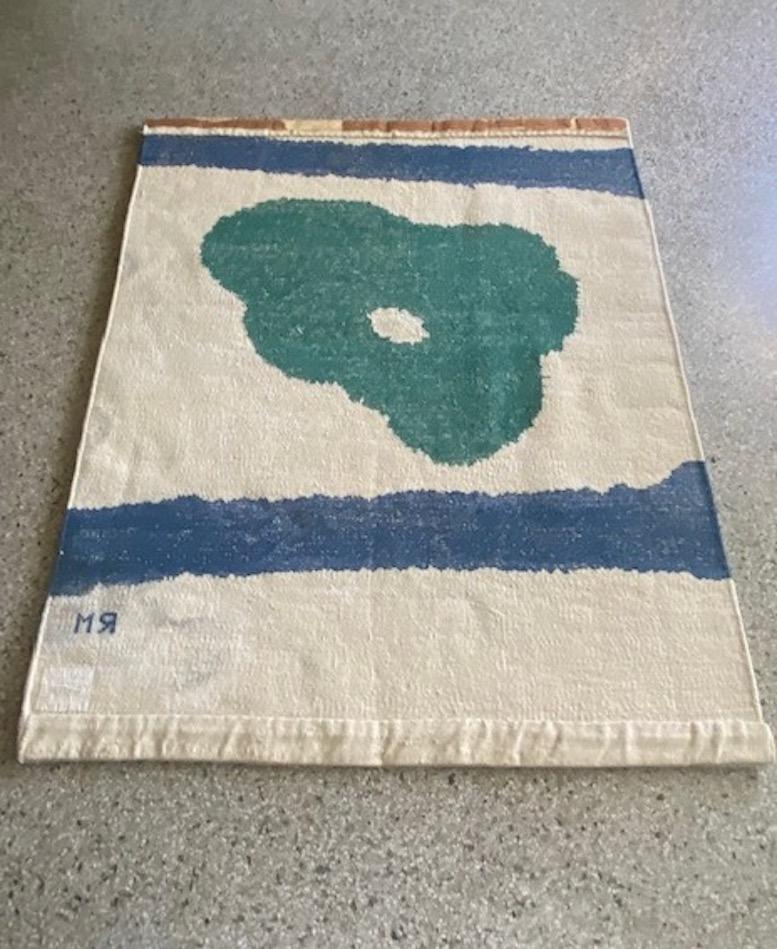 Wandteppich „Blau und Grün“ von Robert Motherwell (Wolle) im Angebot