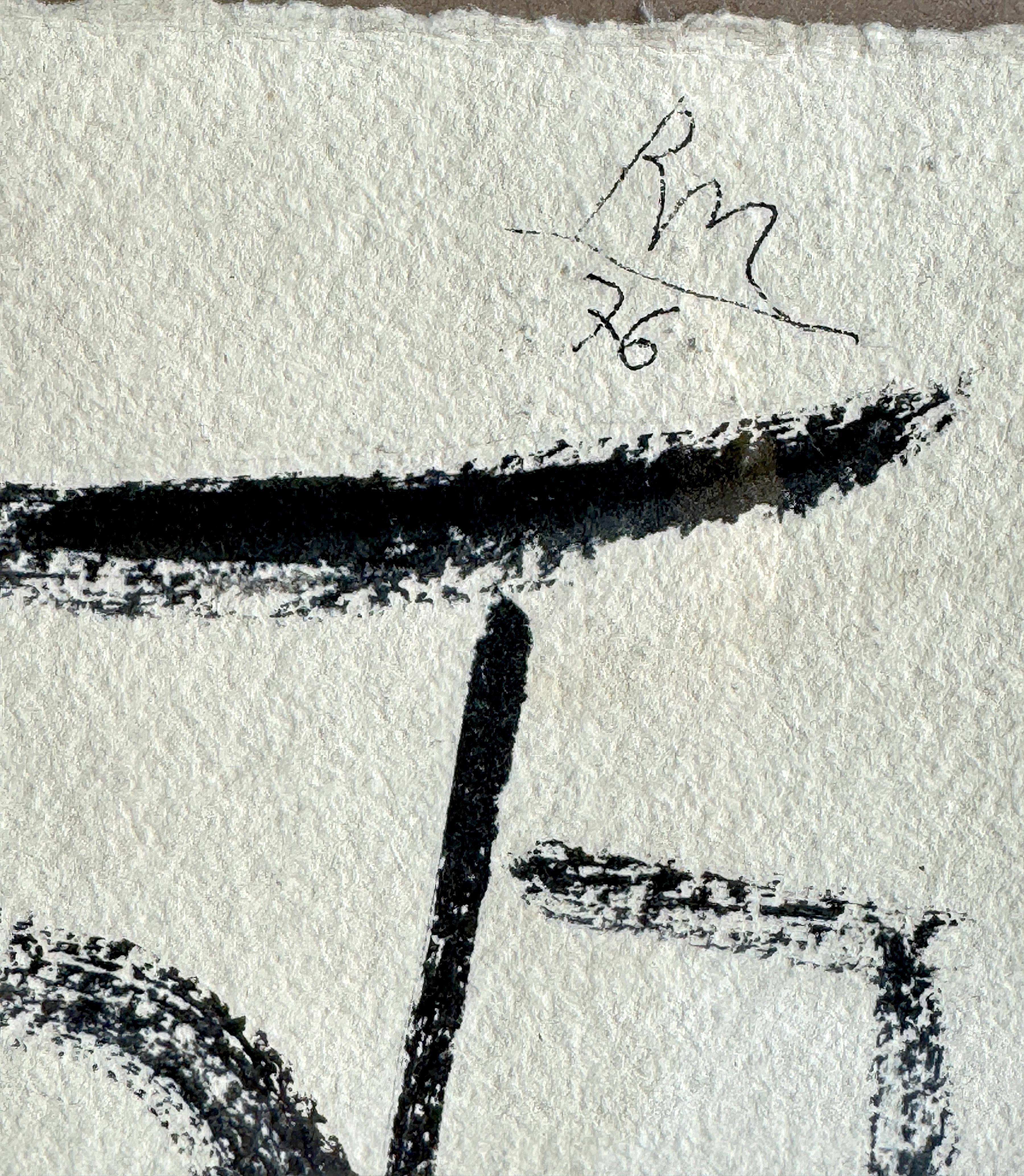 Robert Motherwell Tinte auf Papier, 1976 (Moderne) im Angebot