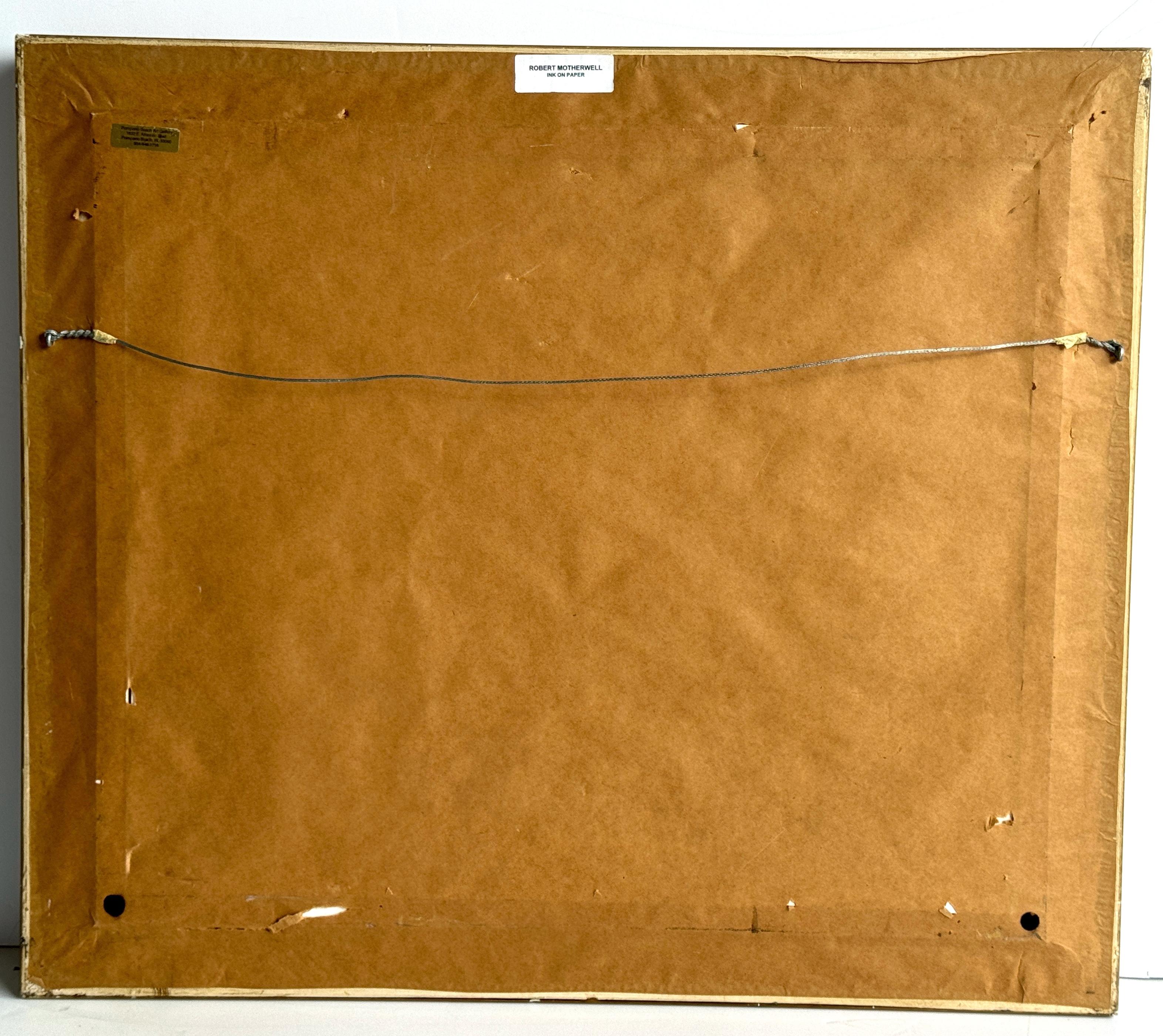 Robert Motherwell Tinte auf Papier, 1976 (amerikanisch) im Angebot