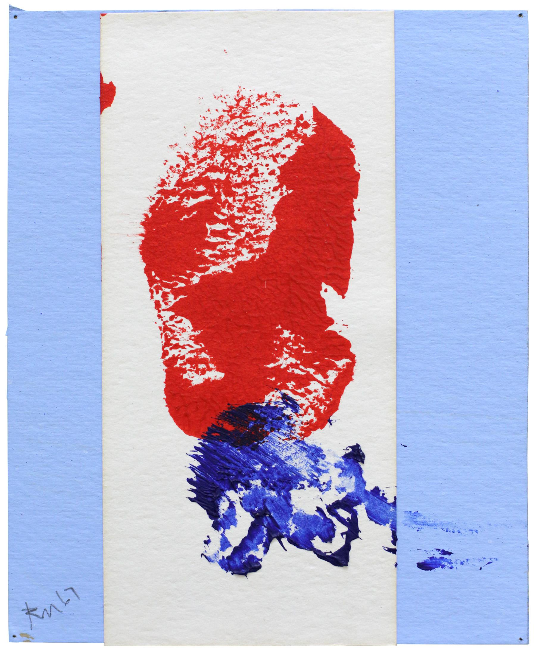 Robert Motherwell Abstract Painting - Red, White and Blue No. 2