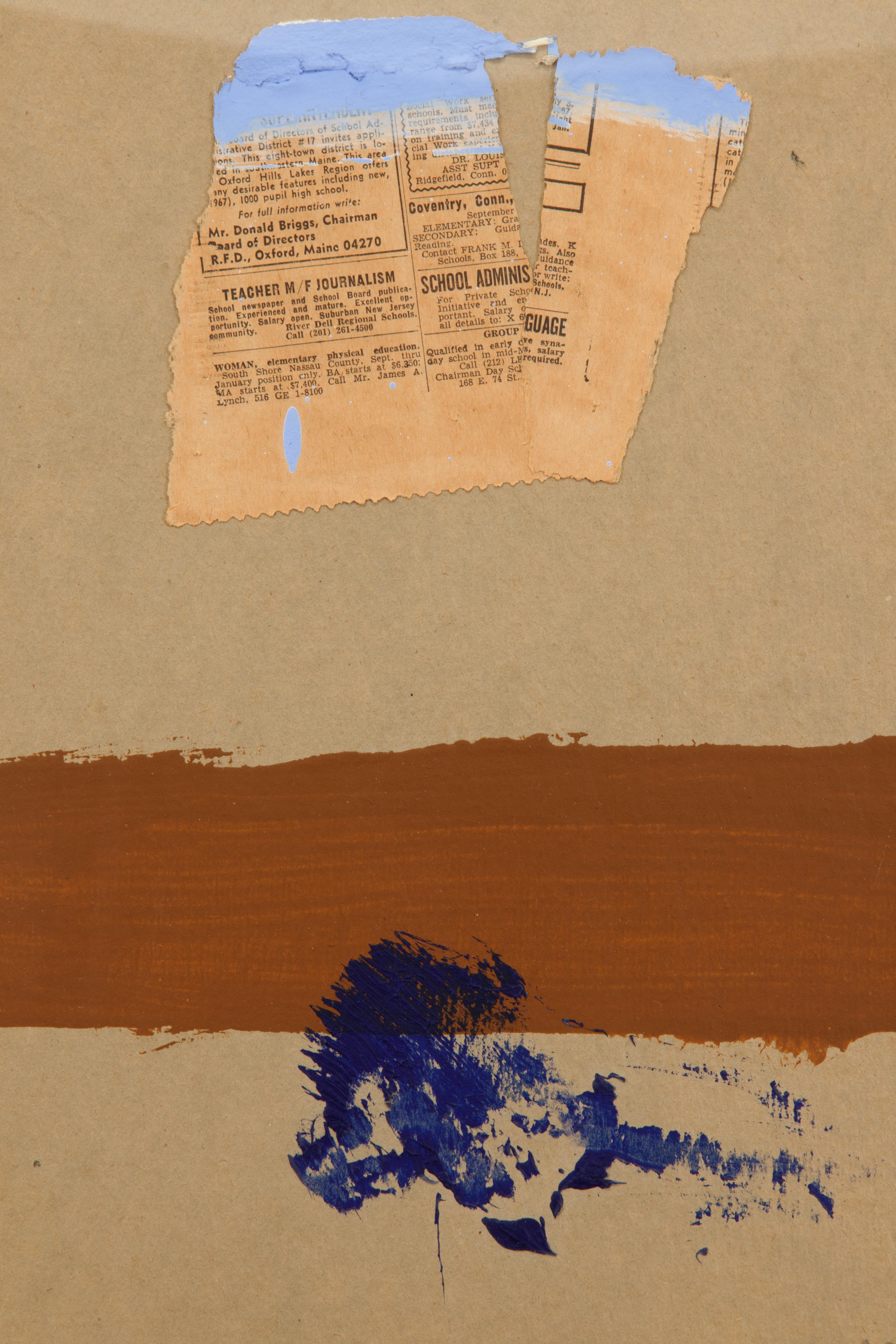 The Brown Stripe (La rayure brune) - Mixed Media Art de Robert Motherwell