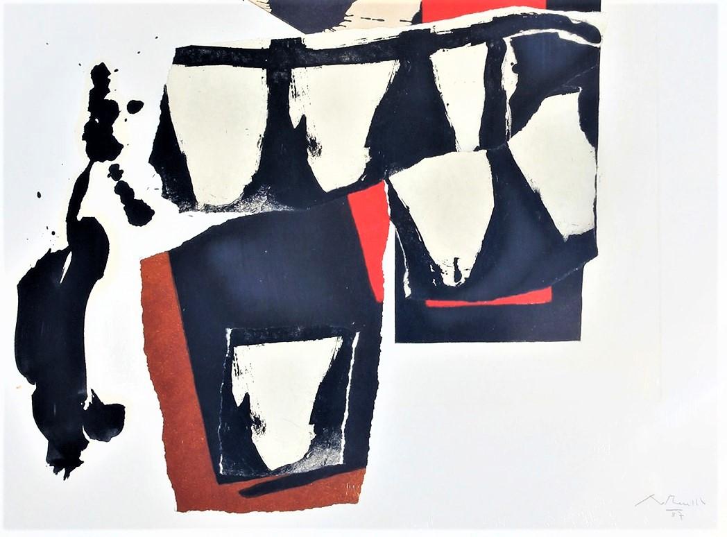Robert Motherwell - The Red and Black No. 52 For Sale at 1stDibs 