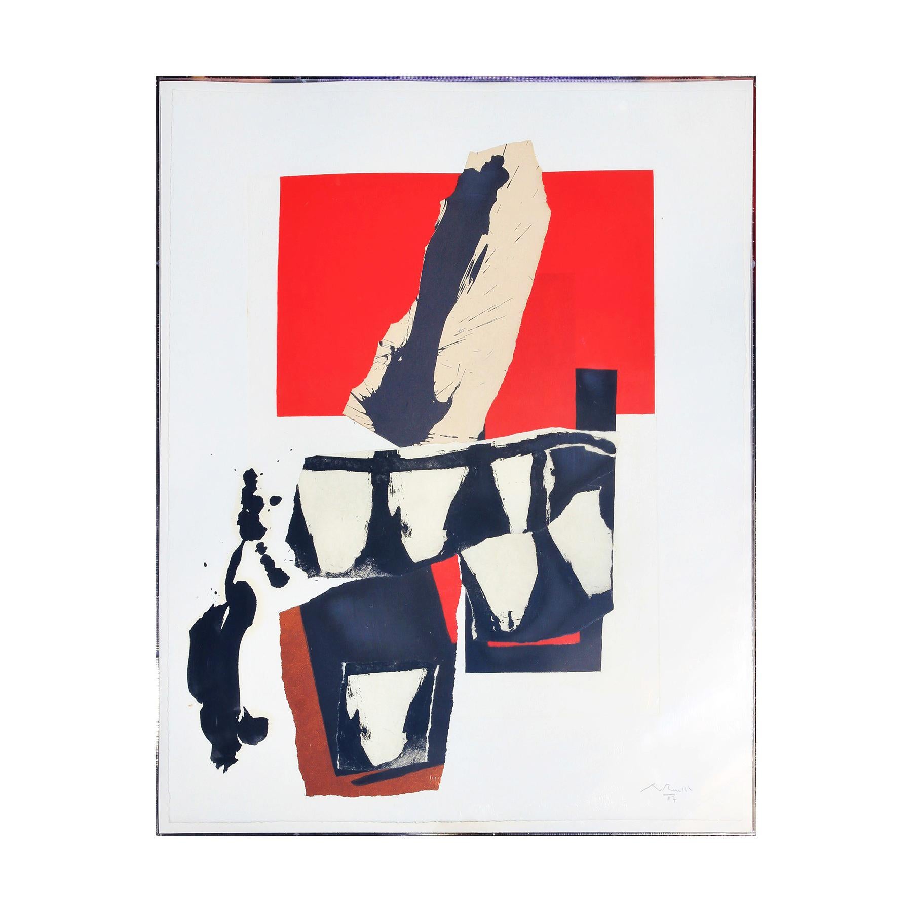 The Red and Black No. 52 - Mixed Media Art by Robert Motherwell