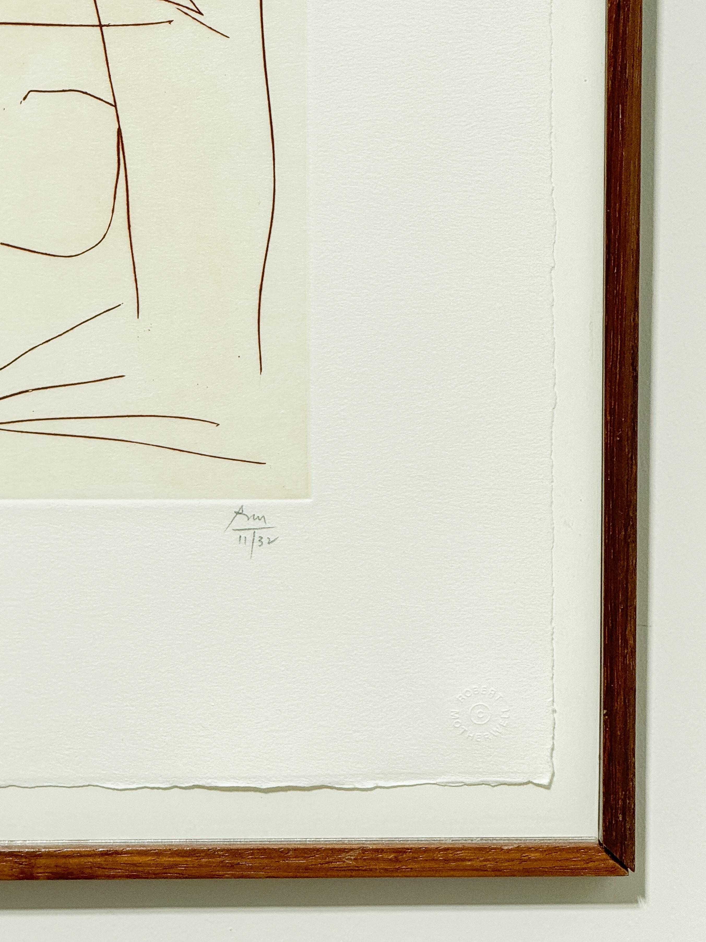 Robert Motherwell 'Mulligan's Tower' Radierung, 1983 (Papier) im Angebot