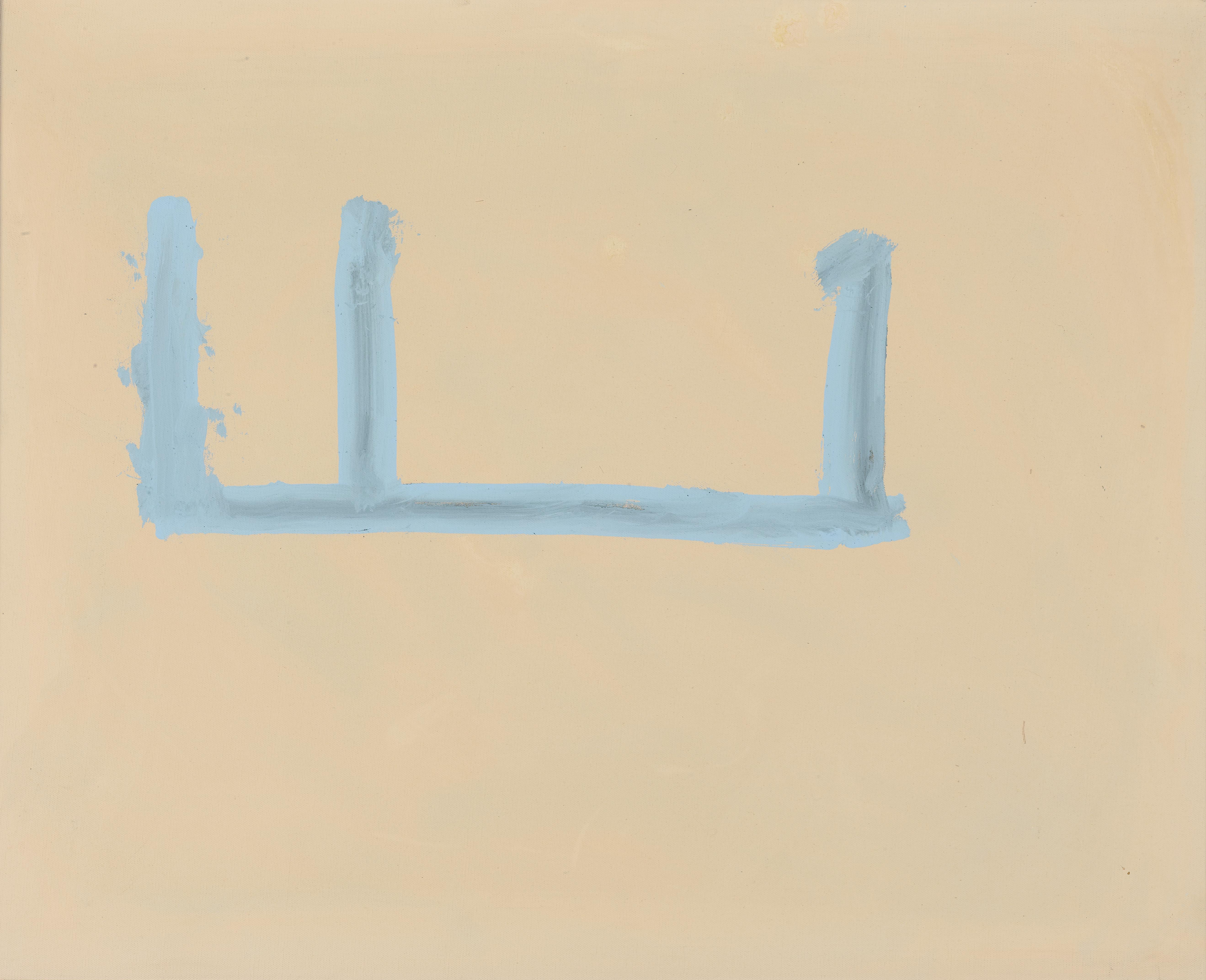 Abstract Painting Robert Motherwell - Ouvert n° 126 : en beige et bleu