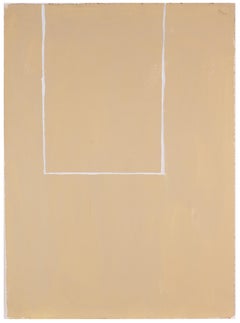 Open Study (White Line on Beige No. 2)