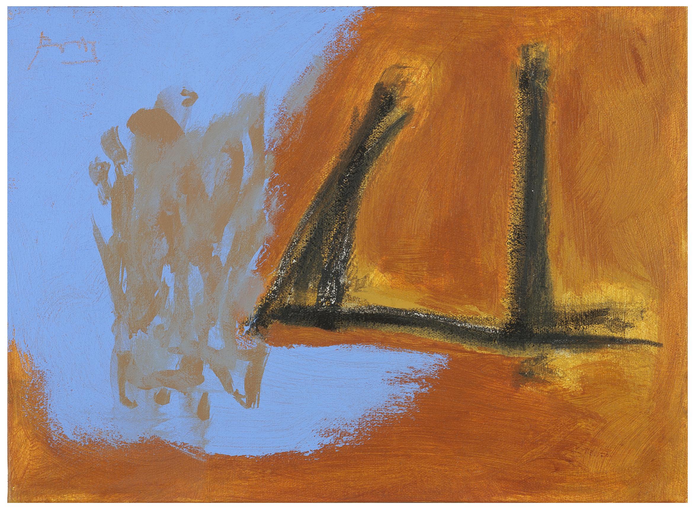 Abstract Painting di Robert Motherwell - Shem il Penman #18