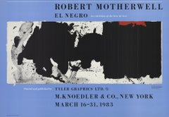 1983 After Robert Motherwell 
Black with No Way Out
 Offset Lithograph