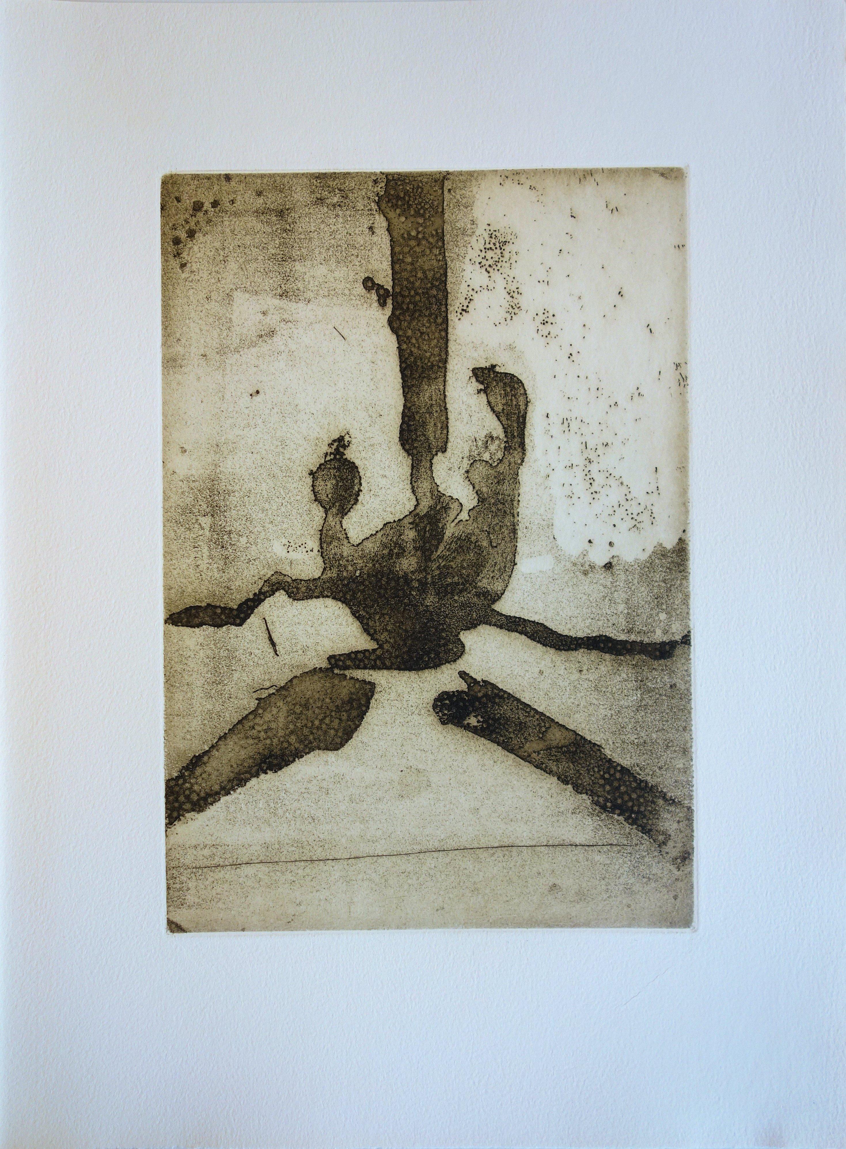 Robert Motherwell Abstract Print - Abstract Composition - Original color Etching and Aquatint - 1967