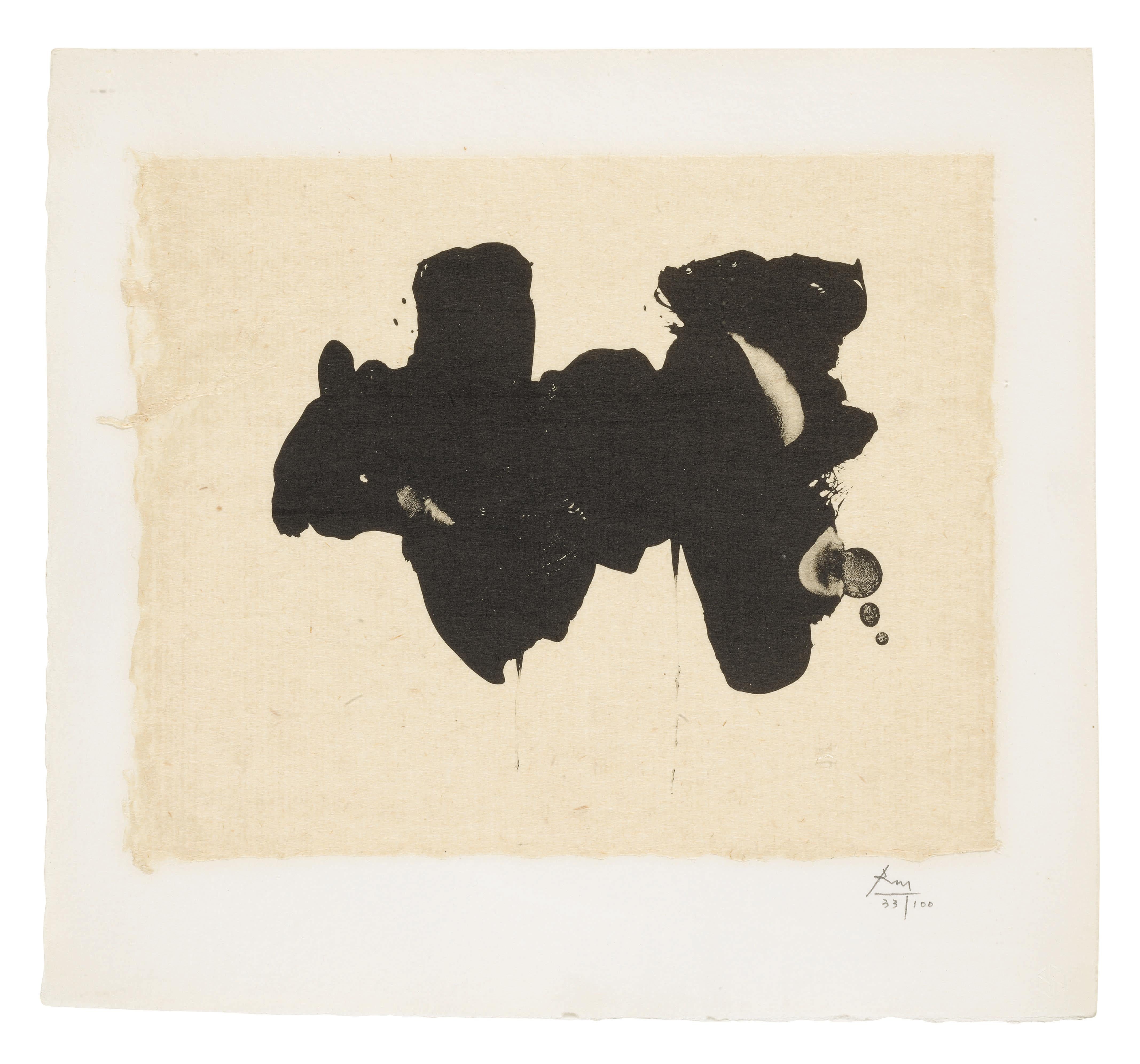 Robert Motherwell Abstract Print - Alberti Elegy