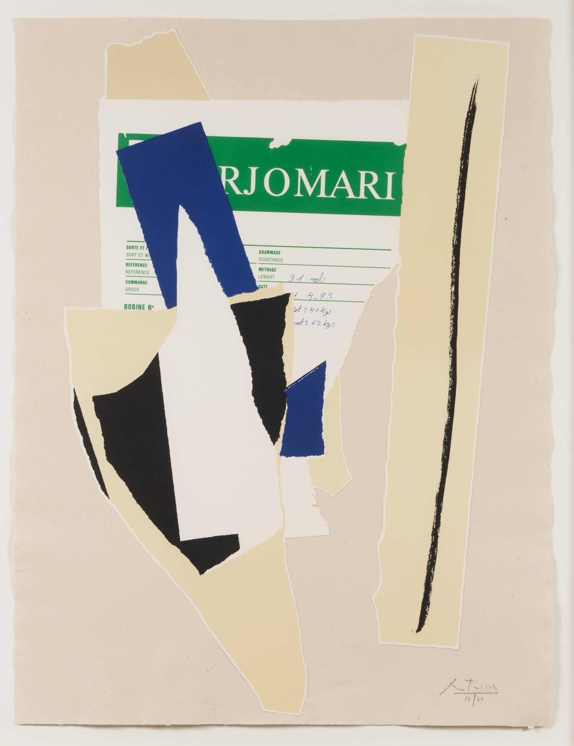 Robert Motherwell Abstract Print - America - La France Variations IX