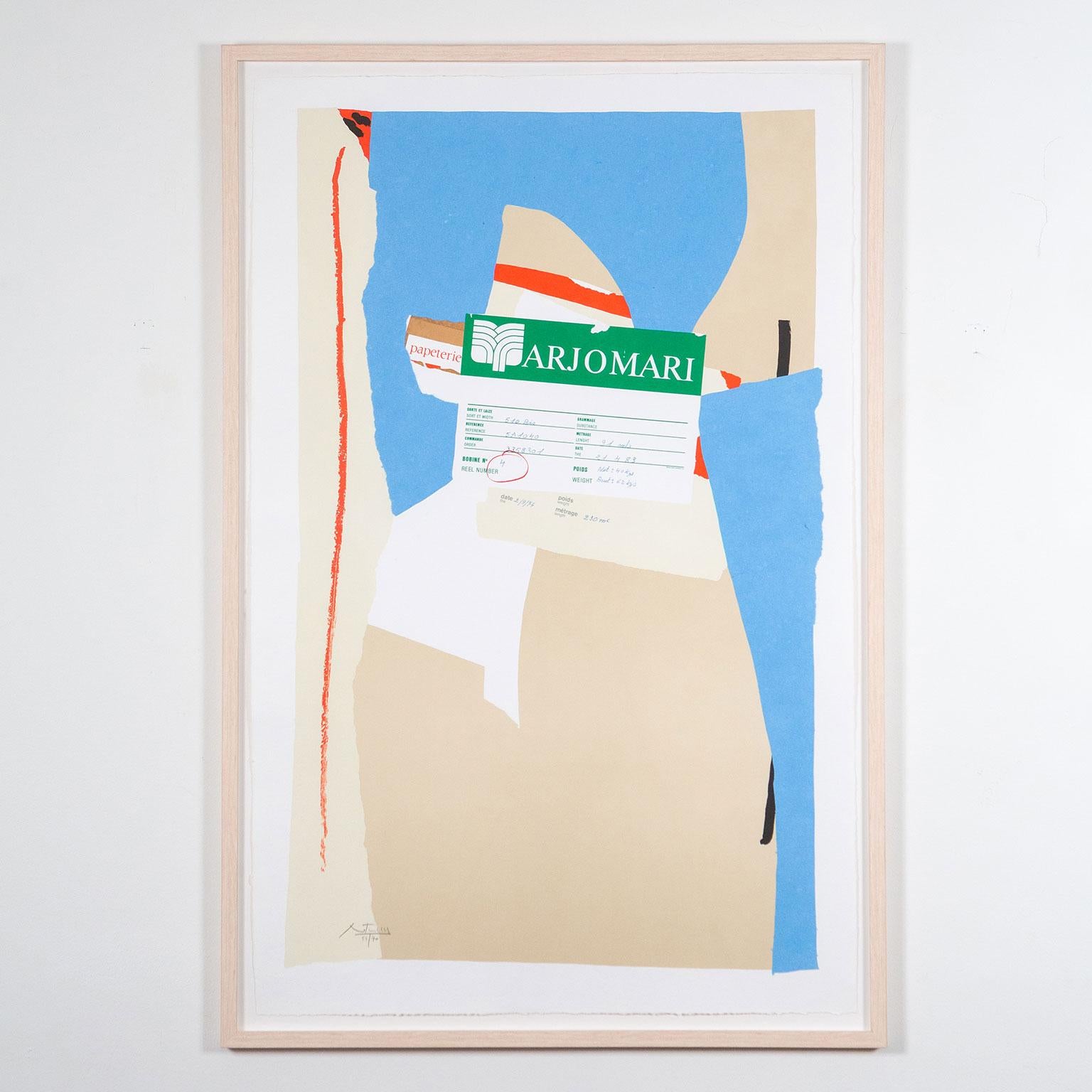 Robert Motherwell Abstract Print - America La France Variations II