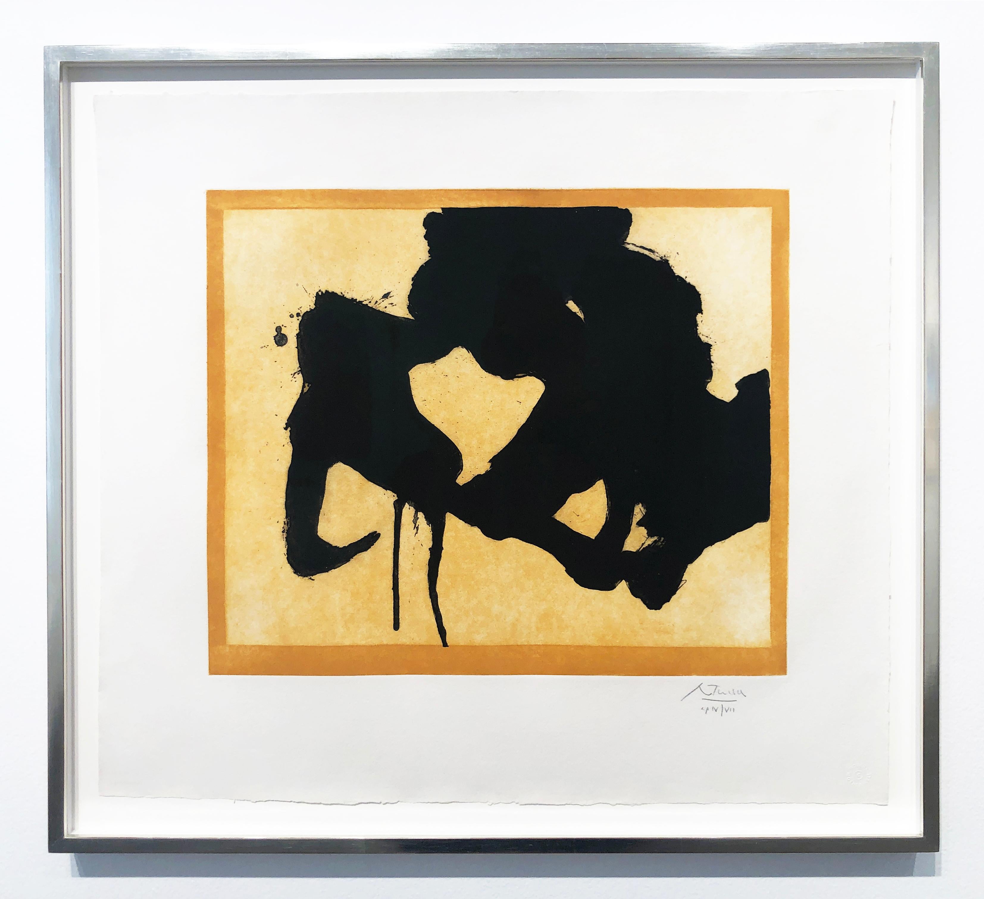 Robert Motherwell Abstract Print – At the Edge 