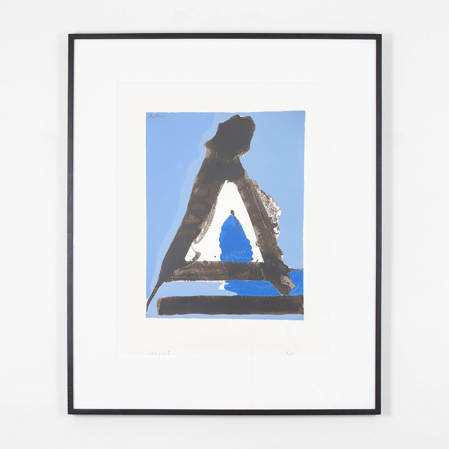 Abstract Print Robert Motherwell - Suite baque n° 7