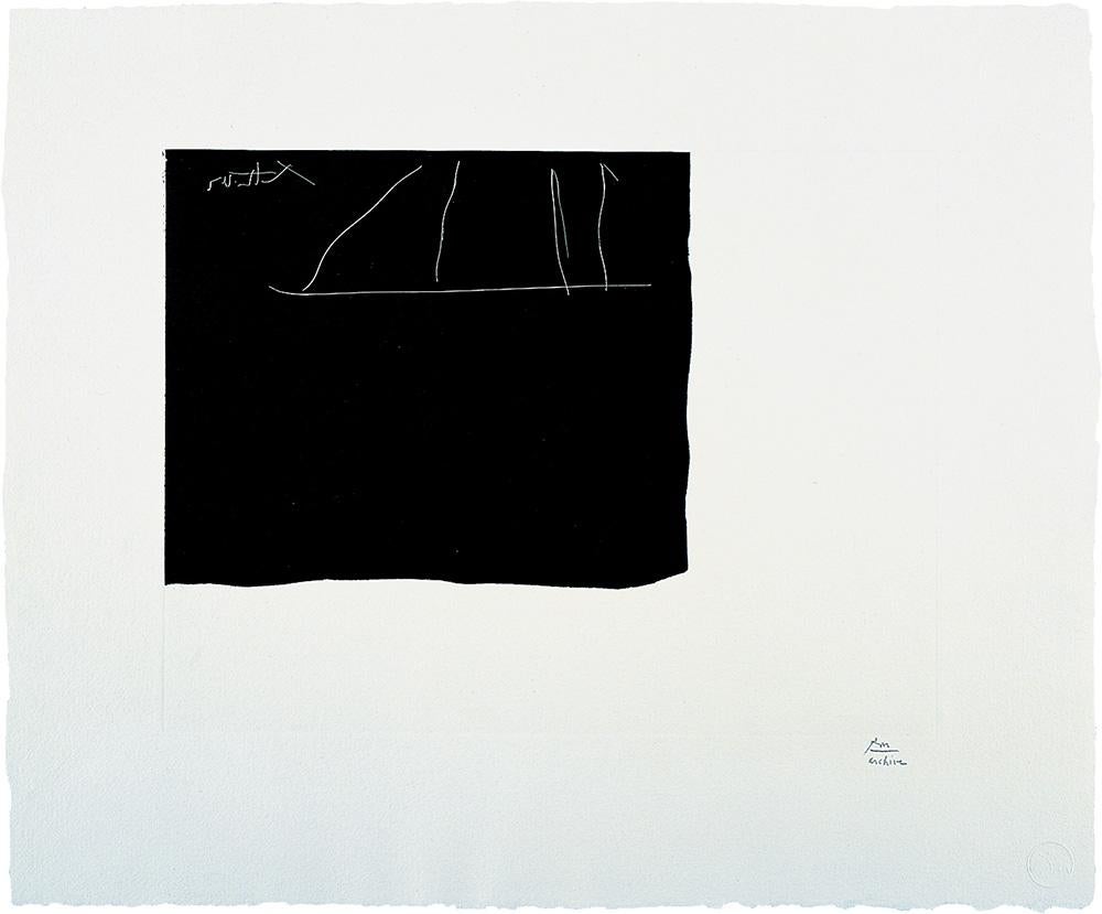 Robert Motherwell Abstract Print - Black Flag