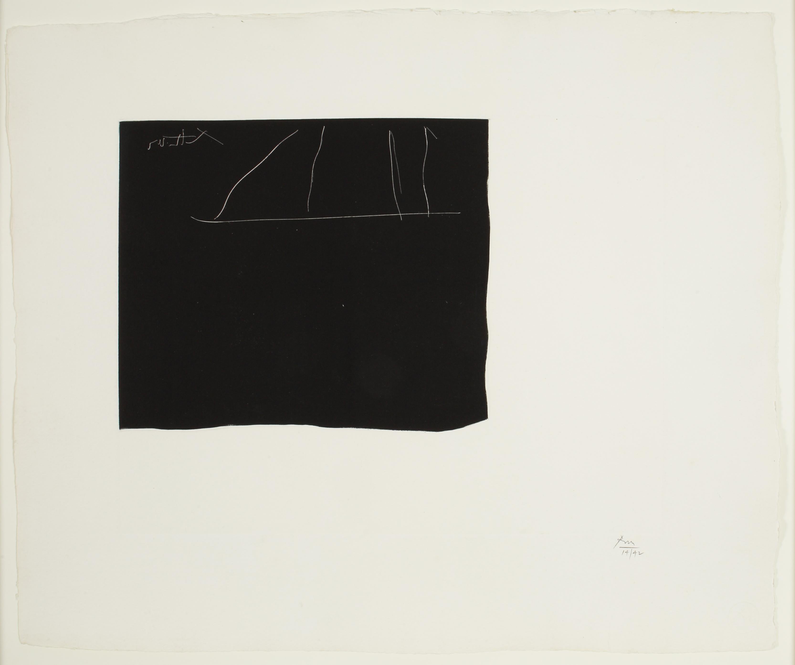 Robert Motherwell Abstract Print - Black Flag