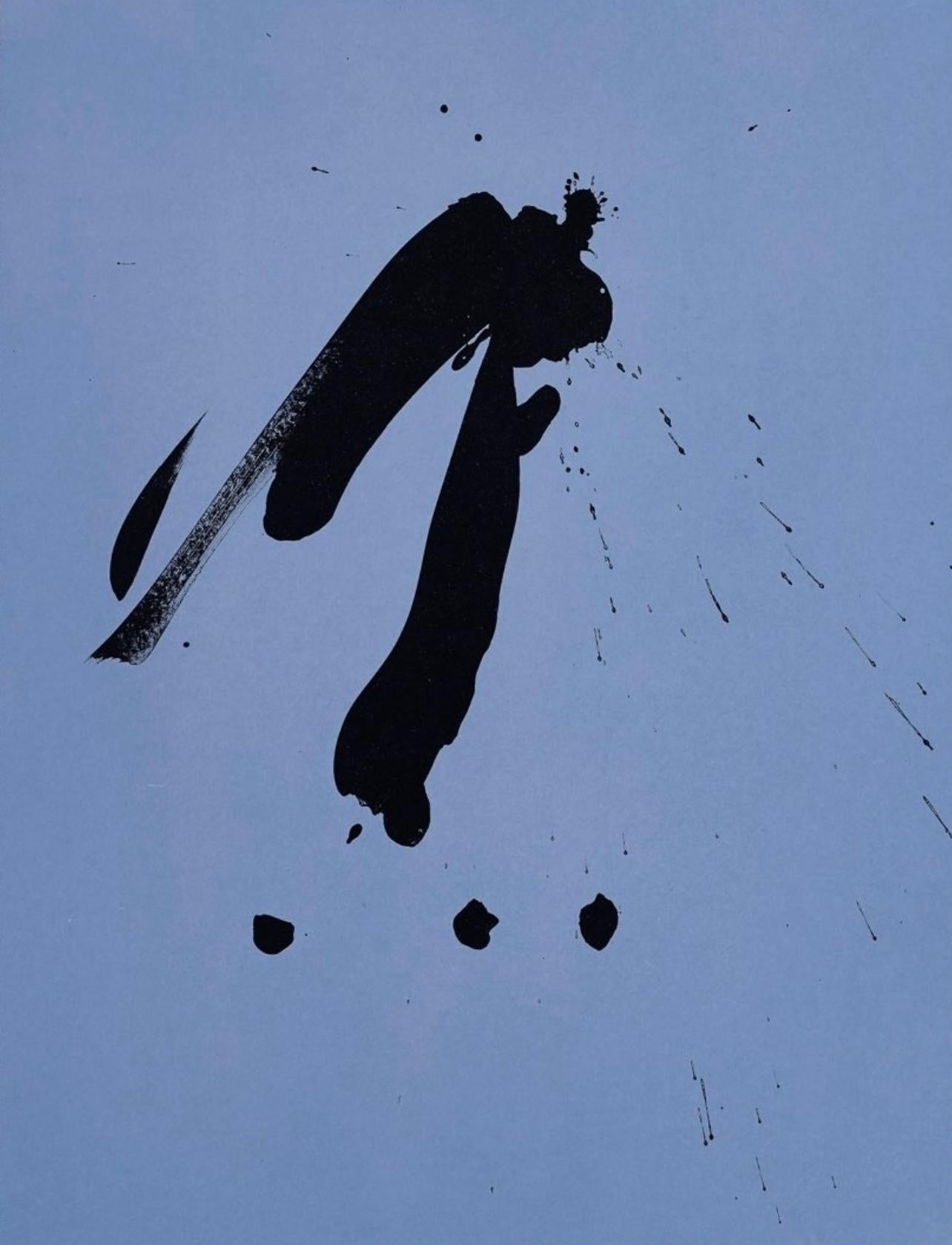 Abstract Print di Robert Motherwell - Gesto blu (Belknap 354-380; Engberg/Banach 415-441), Tre poesie