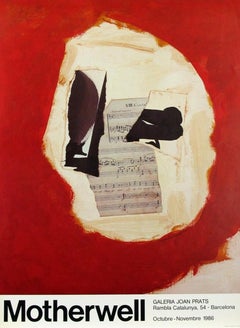 Classical Music sheet, Original exhibition poster, Robert Motherwell