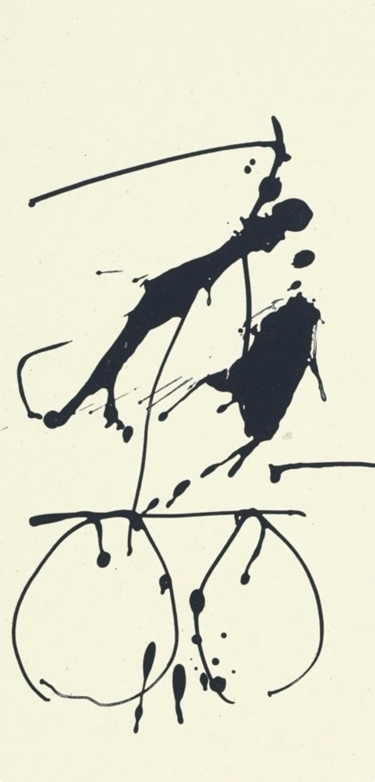 Composizione (Belknap 354-380; Engberg/Banach 415-441), Tre poesie - Print di Robert Motherwell