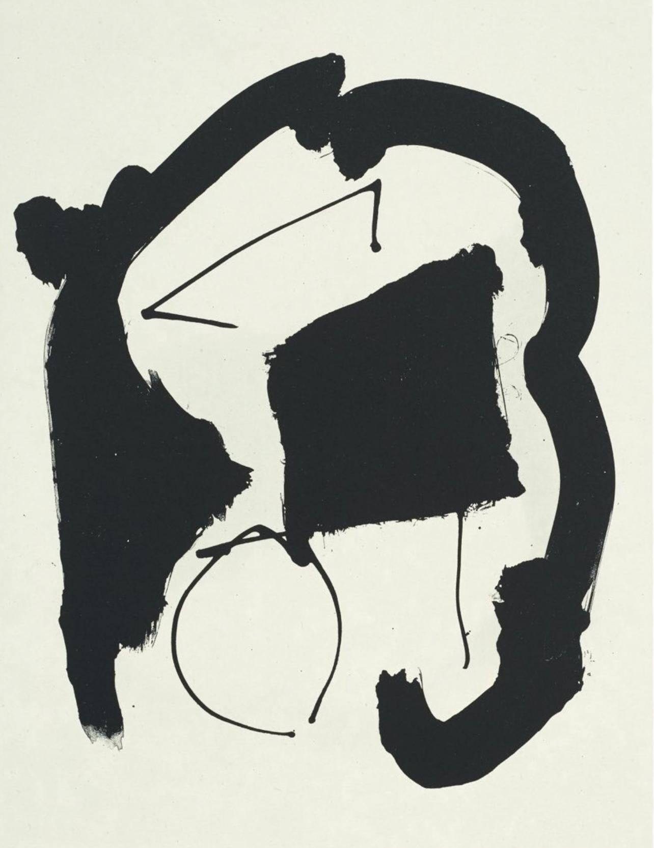 Abstract Print di Robert Motherwell - Composizione (Belknap 354-380; Engberg/Banach 415-441), Tre poesie