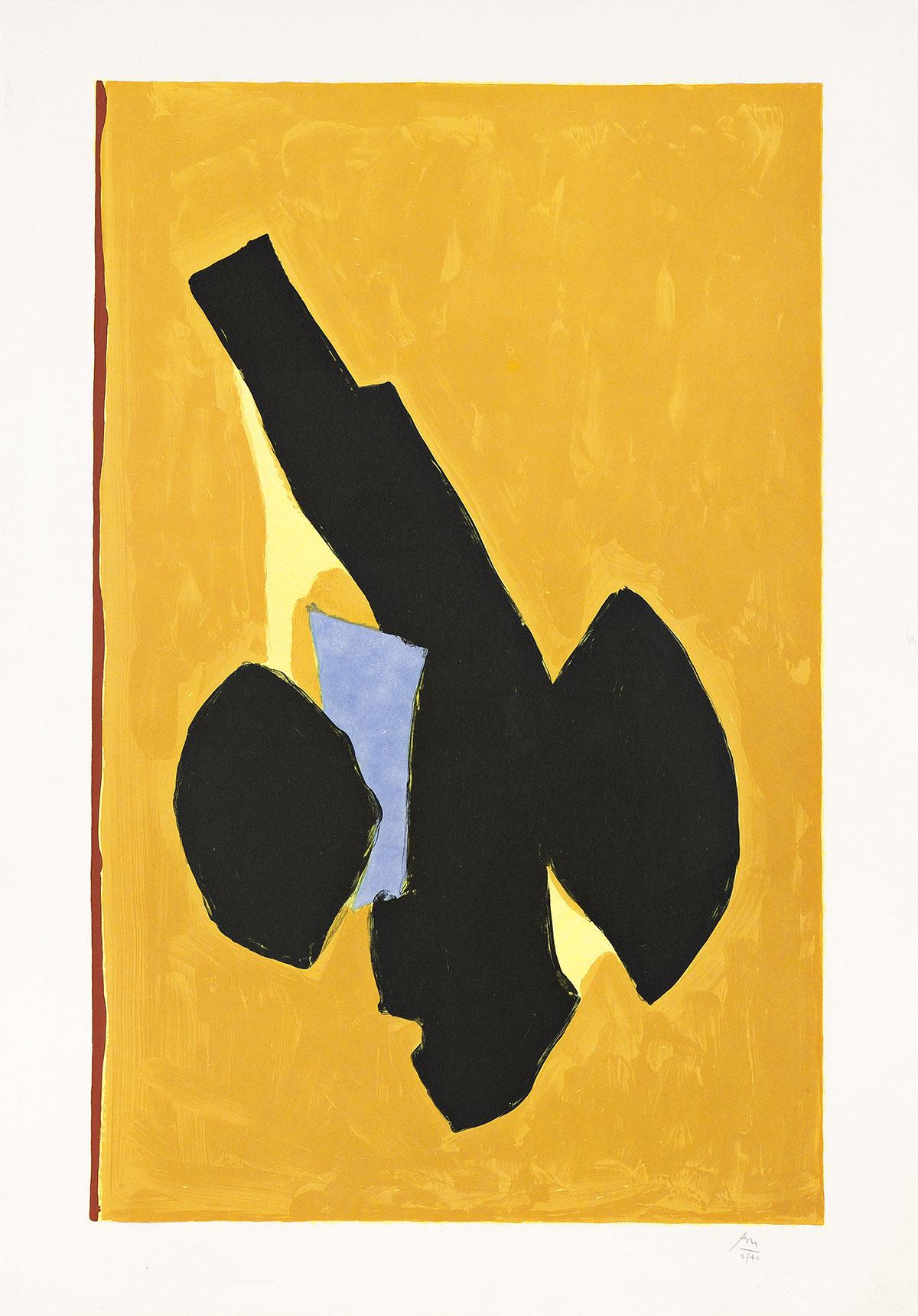 Robert Motherwell Abstract Print - Delos