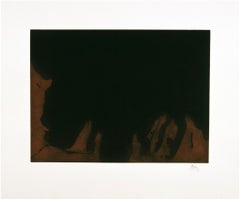"Delta" Robert Motherwell Limited Edition Print in Black and Brown