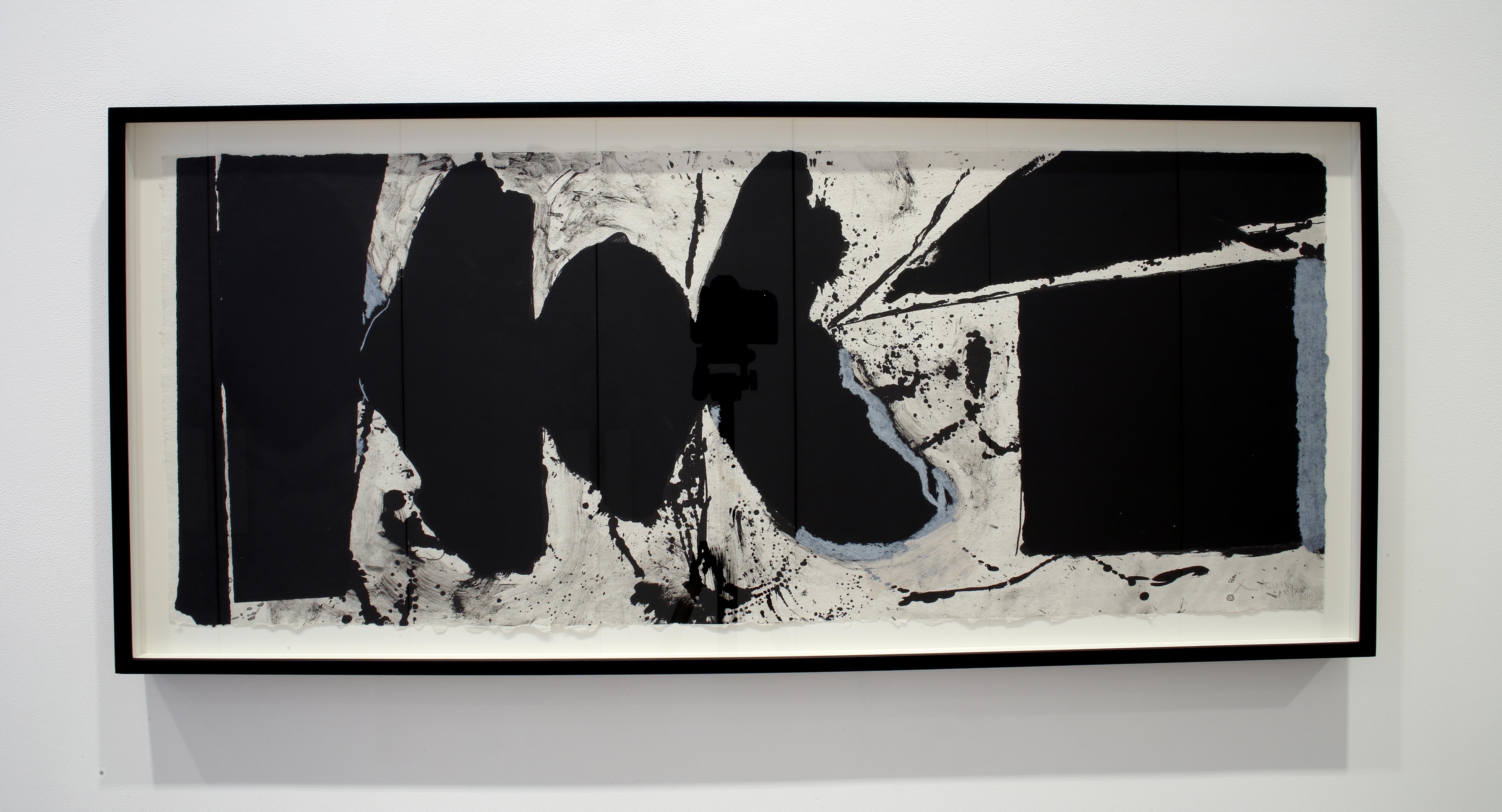 Elegy Black Black, a beautiful lithography from Motherwell's elegy series - Print by Robert Motherwell