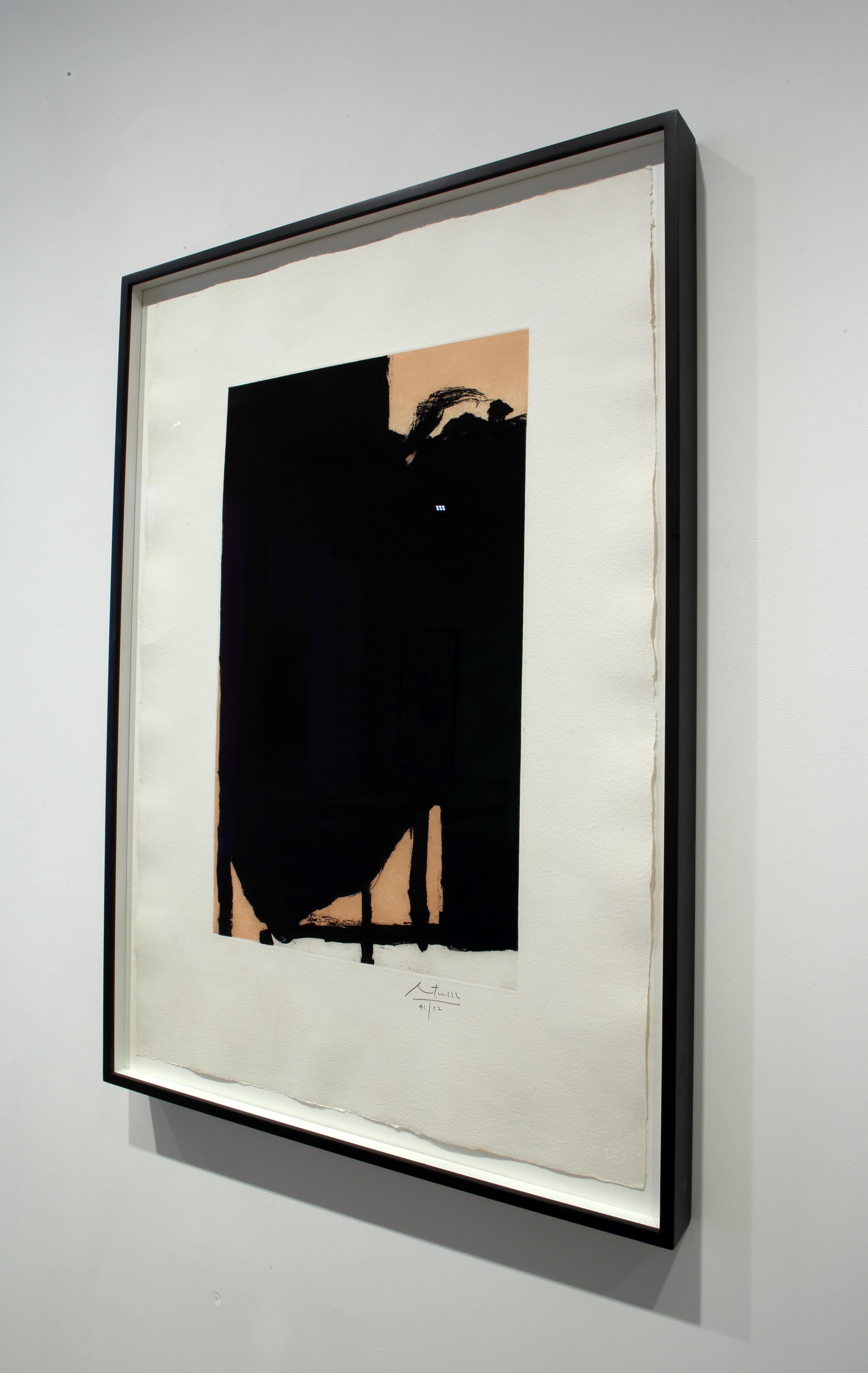 Fragment d'Elegy II - Blanc Abstract Print par Robert Motherwell