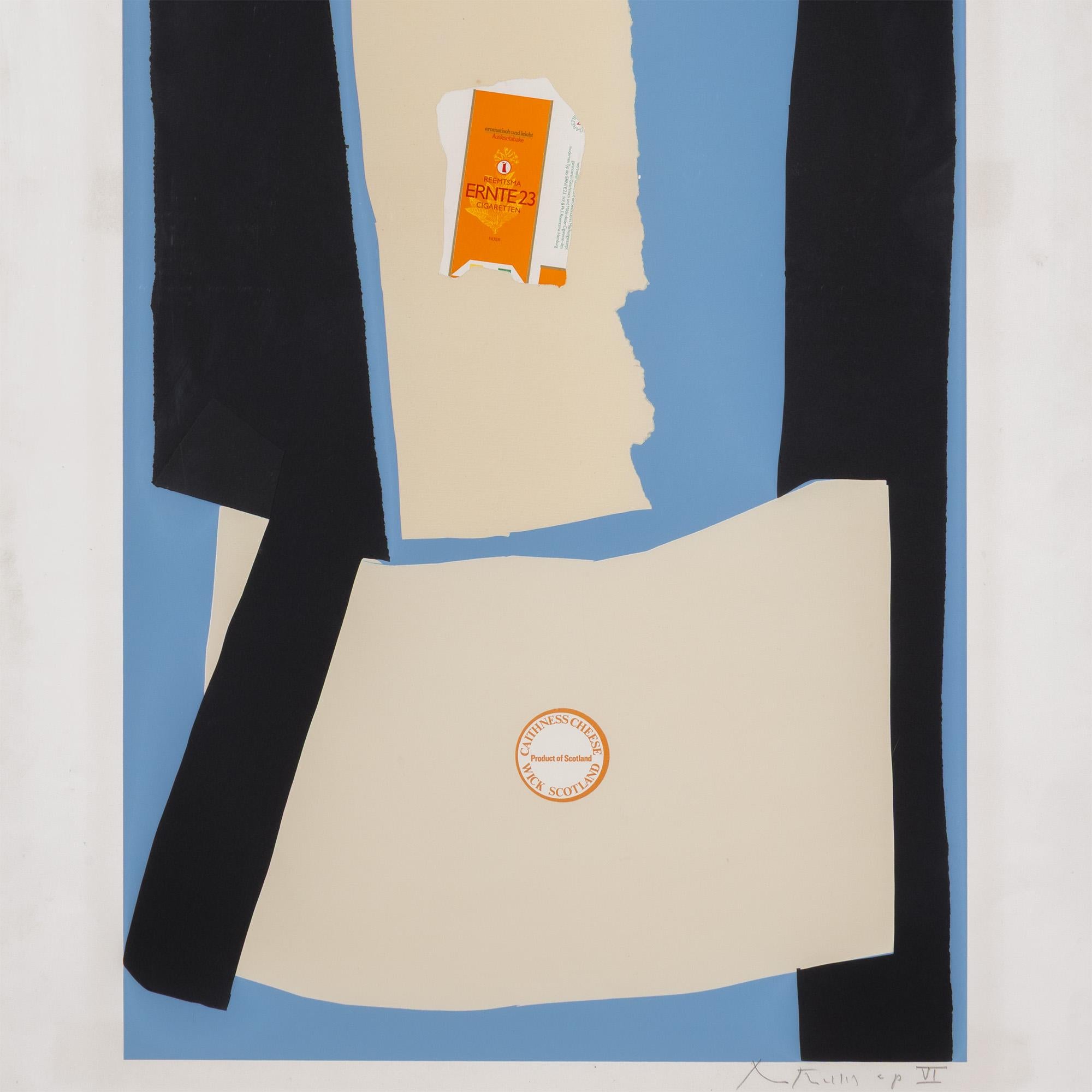 Harvest, In Scotland - Gray Abstract Print by Robert Motherwell