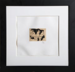 „Hollow Men Suite Nr. 3“, signierte abstrakte Radierung mit Aquatinta von Robert Motherwell