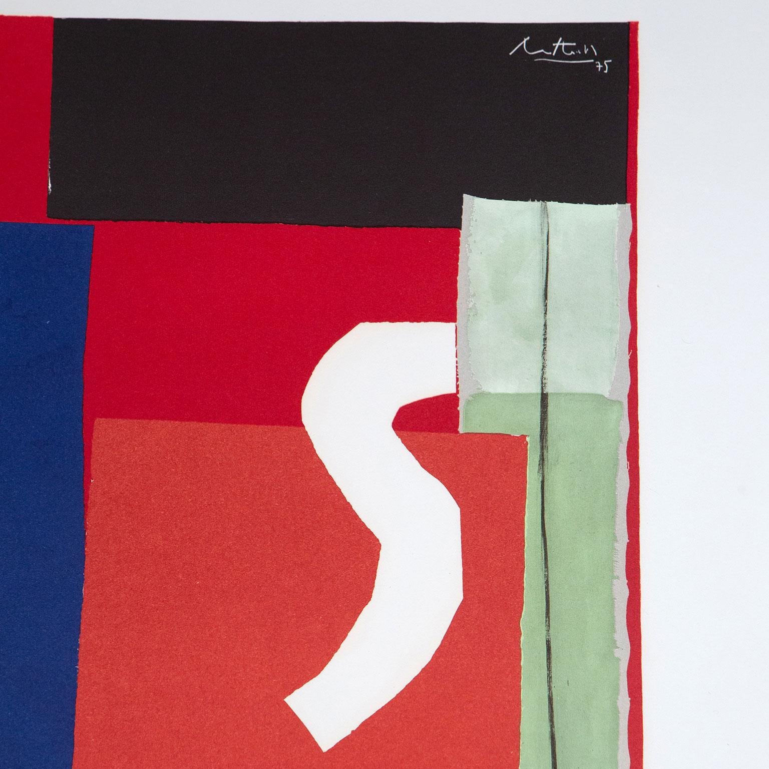 In Celebration - Red Abstract Print by Robert Motherwell