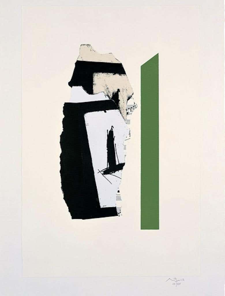 In White with Green Stripe
