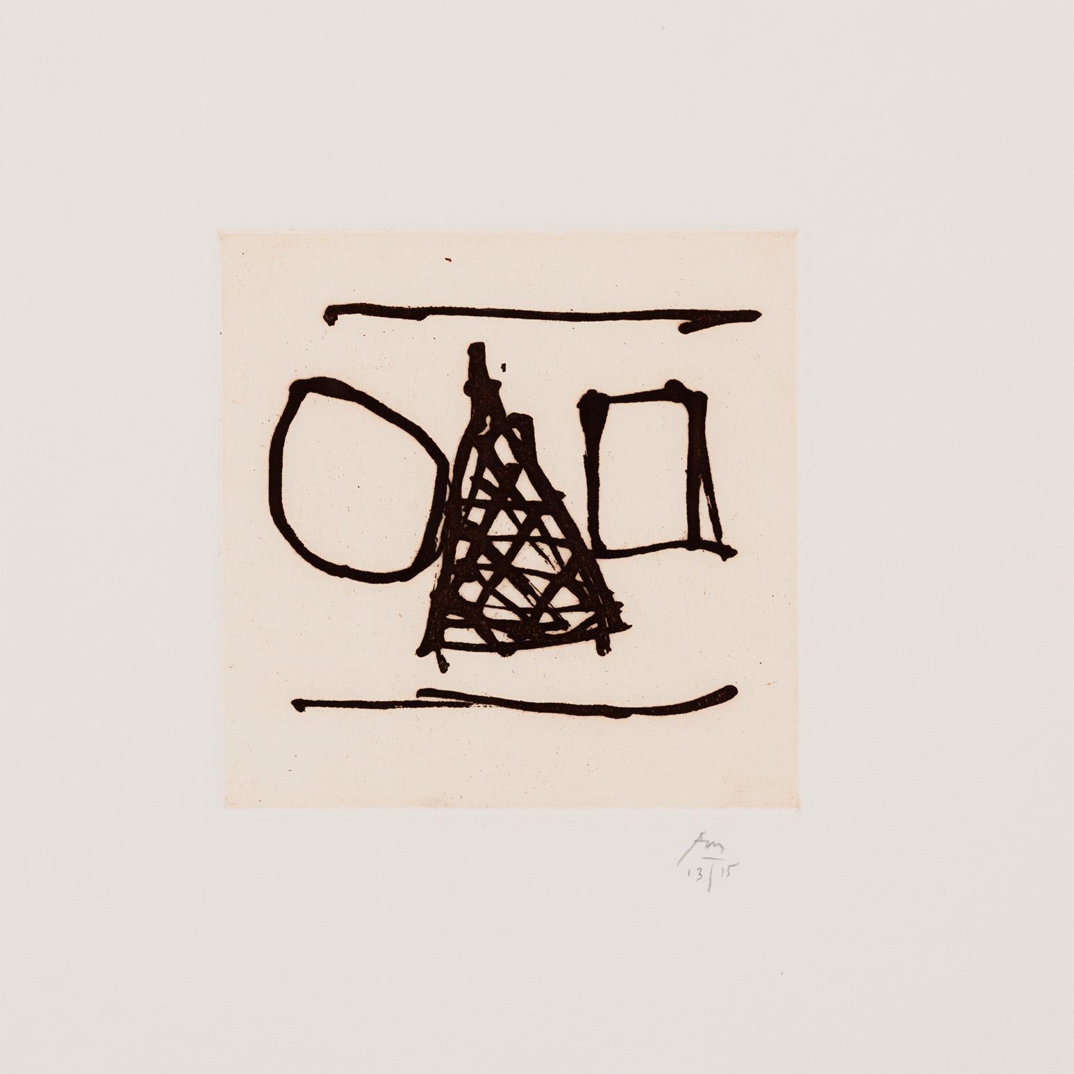 Irish Suite #6 - Beige Abstract Print by Robert Motherwell