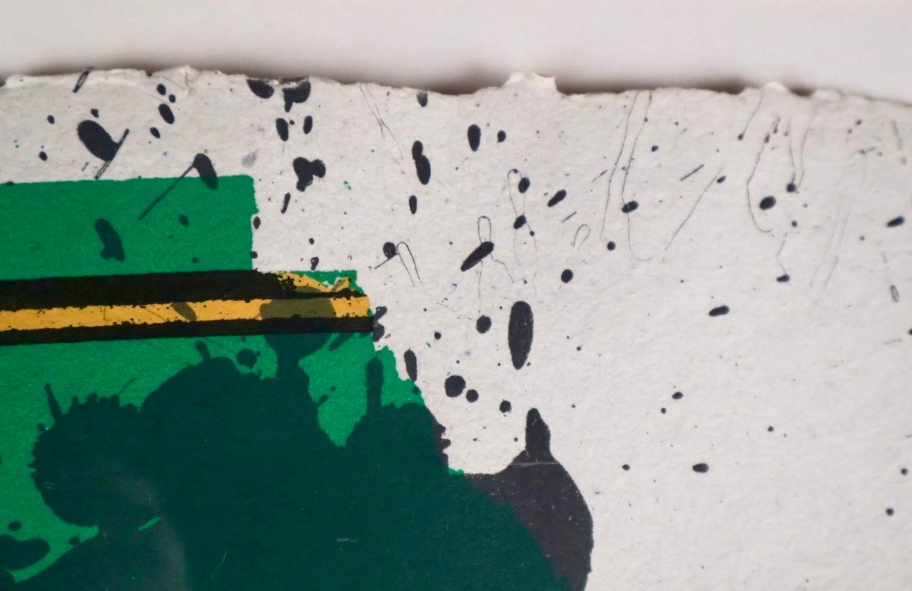Grande litografia espressionista astratta in serigrafia Robert Motherwell St. Michael in vendita 12