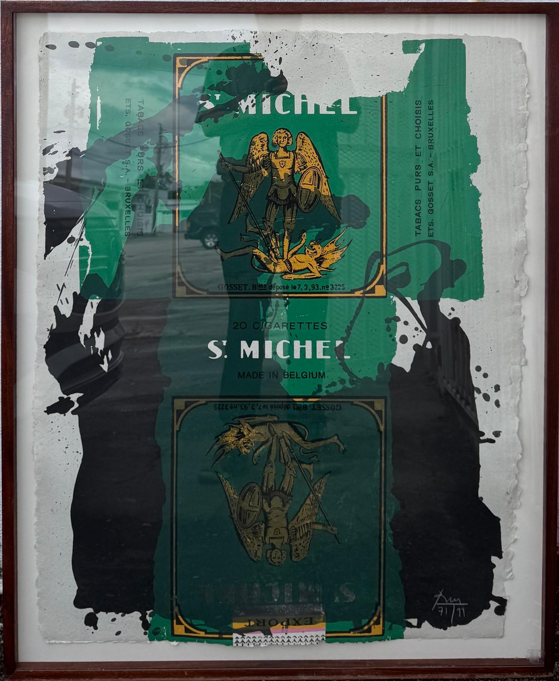 Grande litografia espressionista astratta in serigrafia Robert Motherwell St. Michael in vendita 13