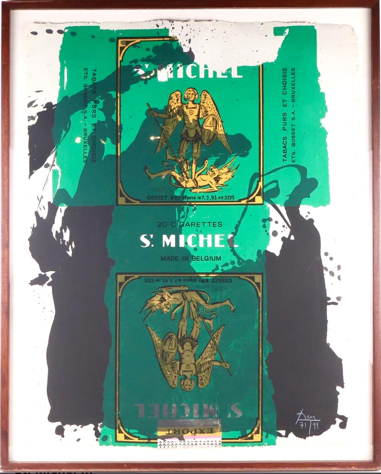 Grande litografia espressionista astratta in serigrafia Robert Motherwell St. Michael in vendita 15