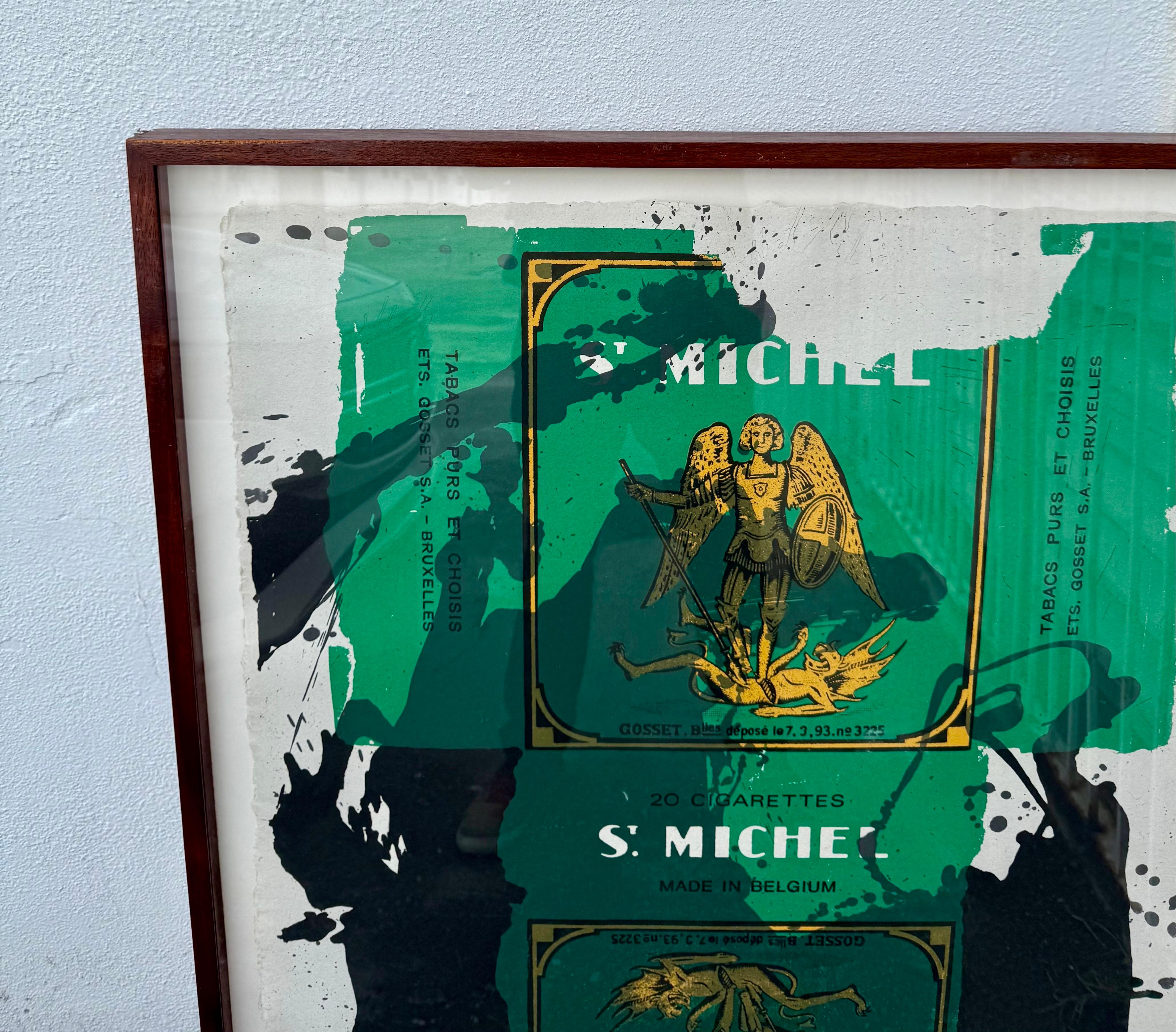 Grande litografia espressionista astratta in serigrafia Robert Motherwell St. Michael in vendita 4