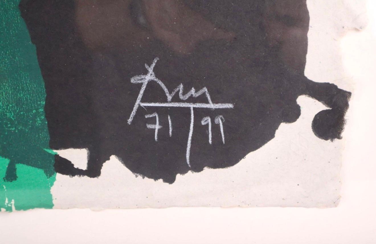 Grande litografia espressionista astratta in serigrafia Robert Motherwell St. Michael in vendita 5