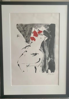 "Le Coq "  Robert Motherwell  Tyler Gr. Ed 4/40  1975  Silkscreen Abstract