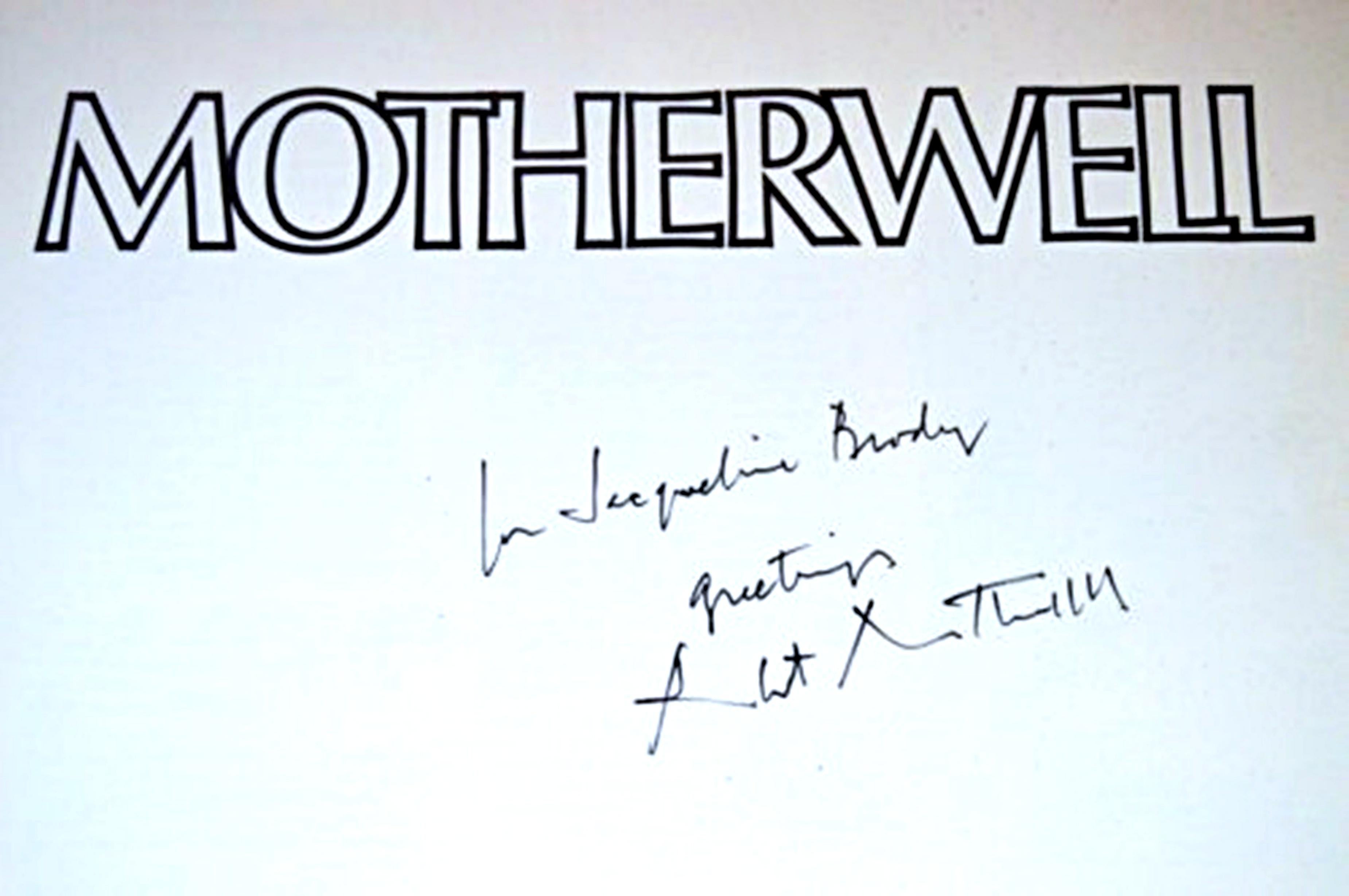 Lithographie als Ausstellungskatalog-Cover in limitierter Auflage, signiert und gewidmet  – Print von Robert Motherwell
